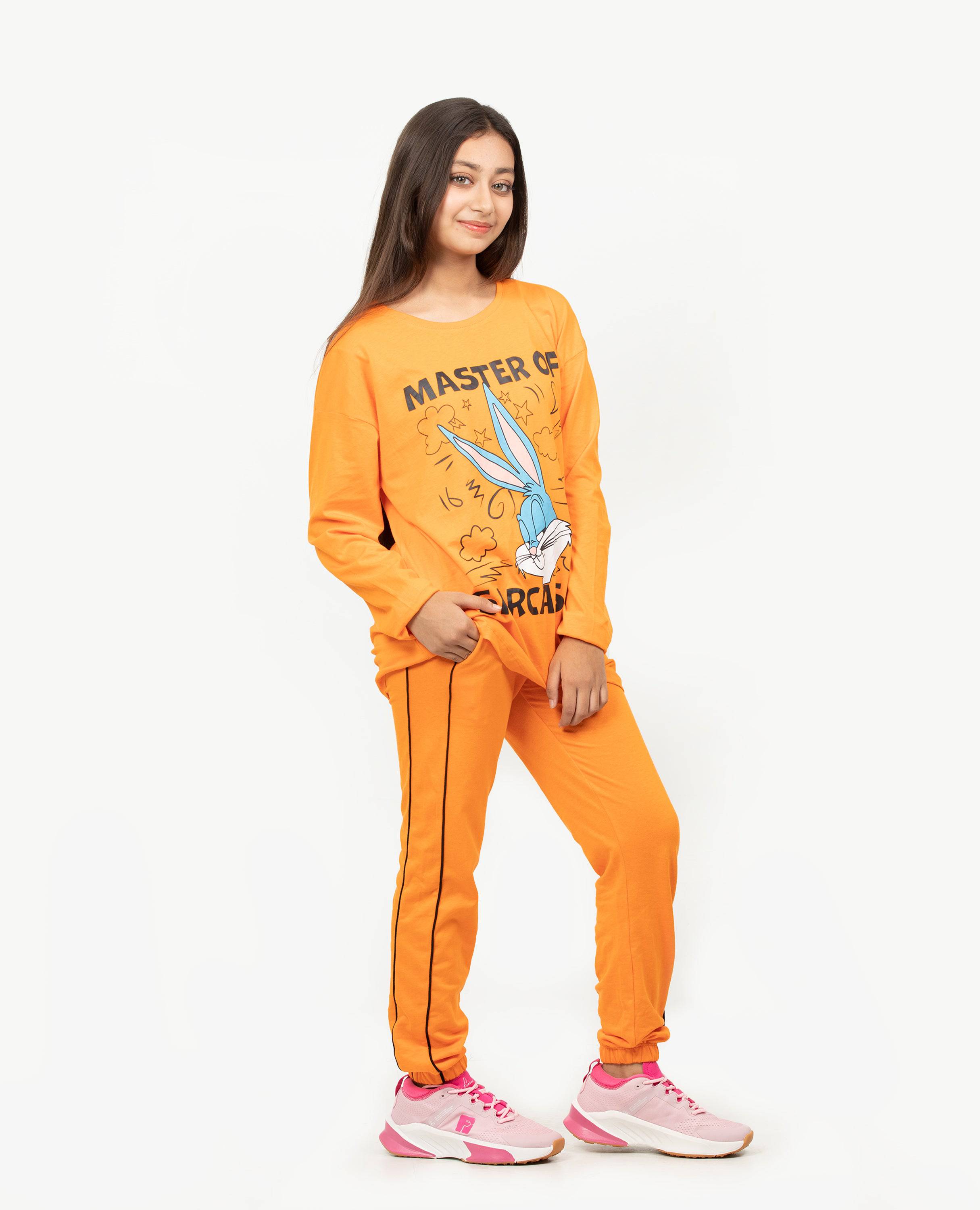 Girl's Looney Tunes Long Sleeve T-shirt & Bottom Set.