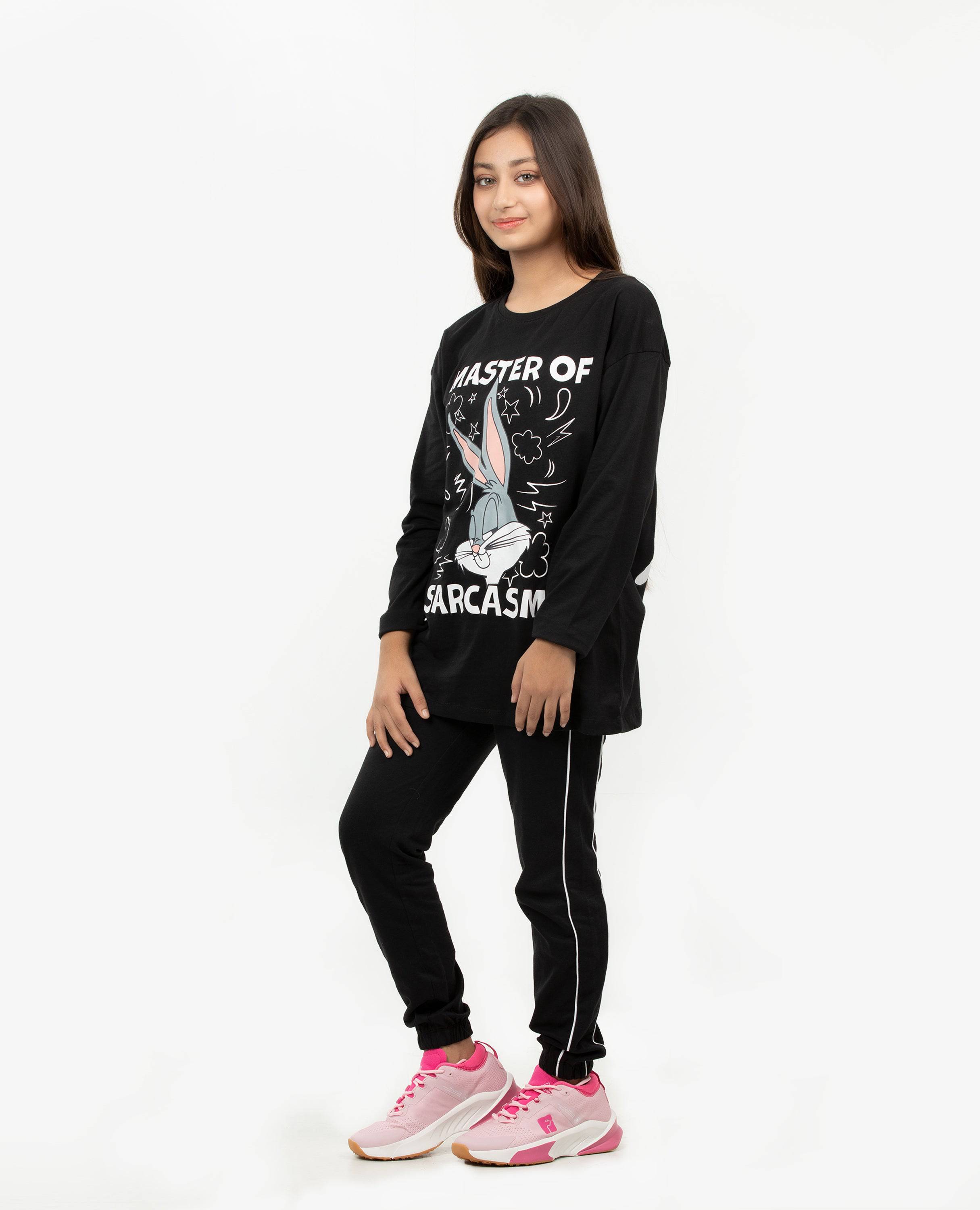 Girl's Looney Tunes Long Sleeve T-shirt & Bottom Set.