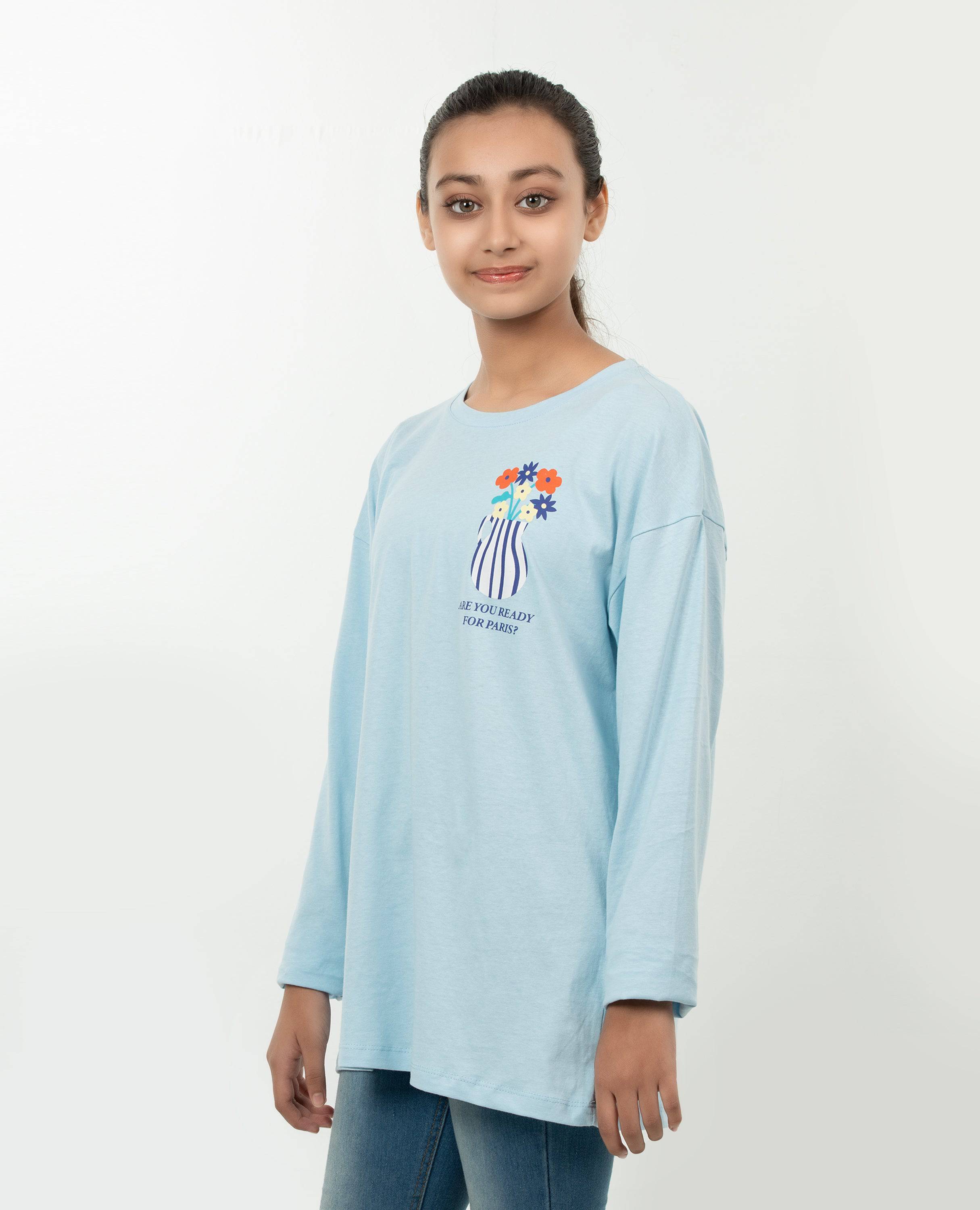 Girl’s Minimalist design Long Sleeve T-shirt - Finelook.