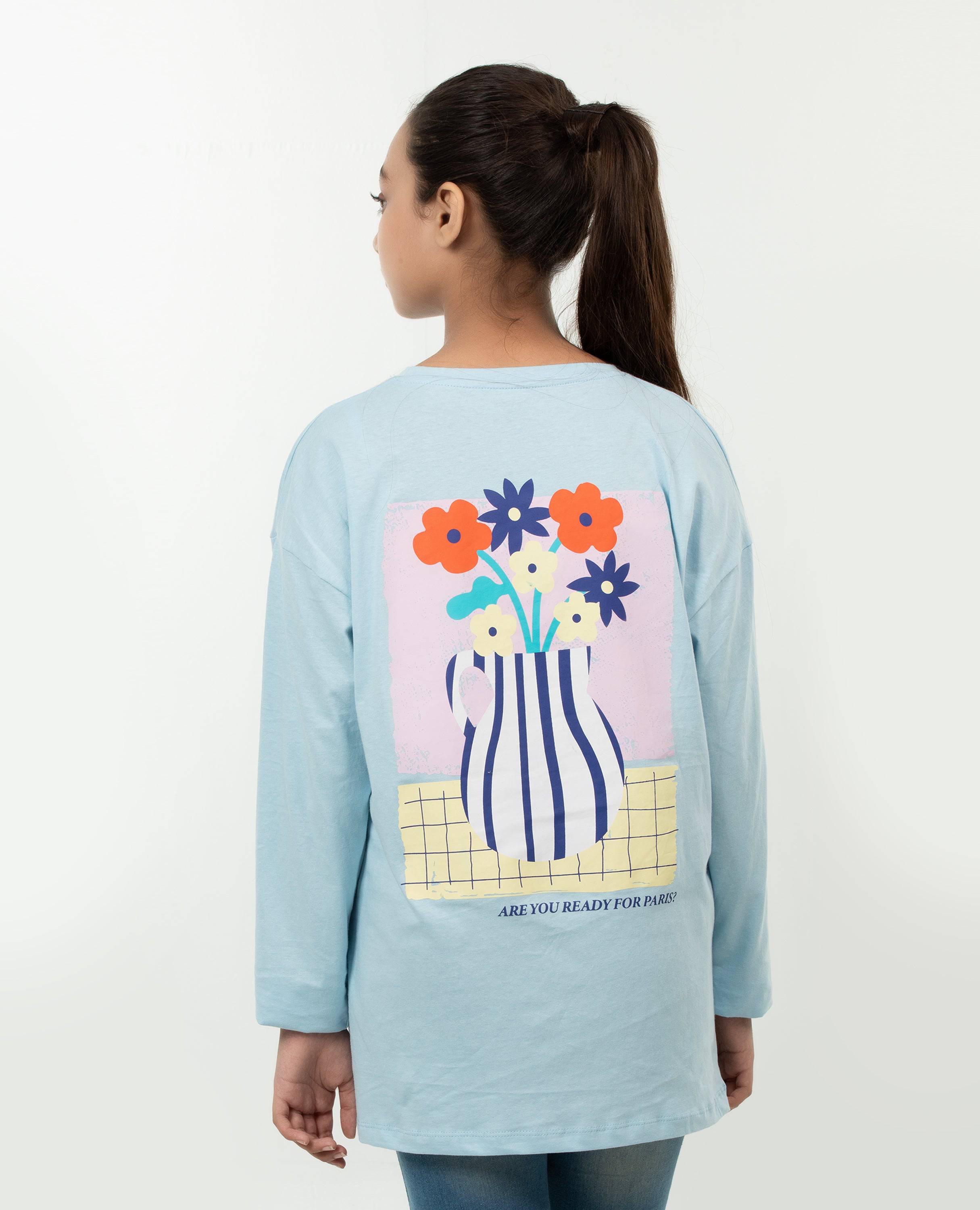Girl’s Minimalist design Long Sleeve T-shirt - Finelook.
