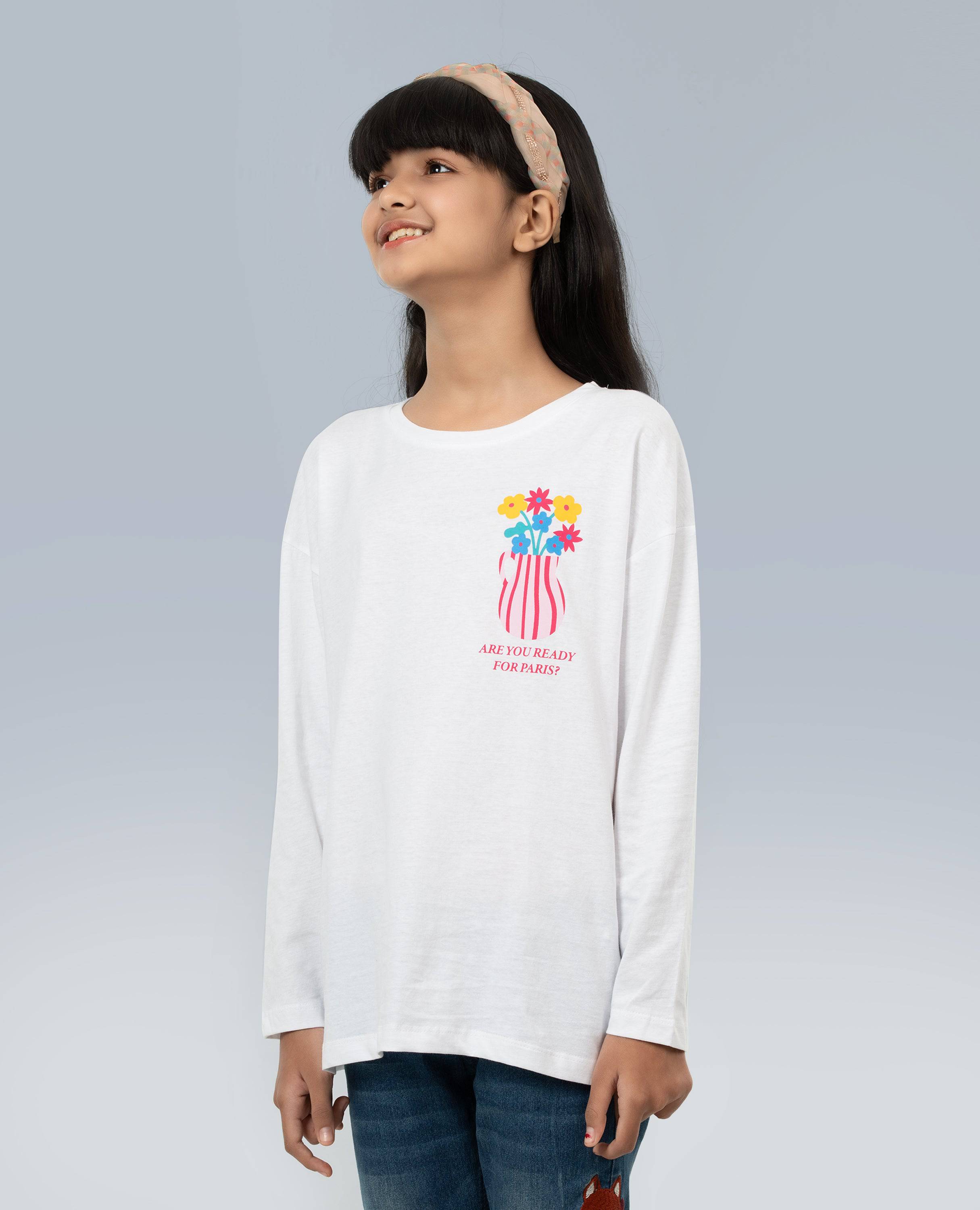 Girl’s Minimalist design Long Sleeve T-shirt - Finelook.