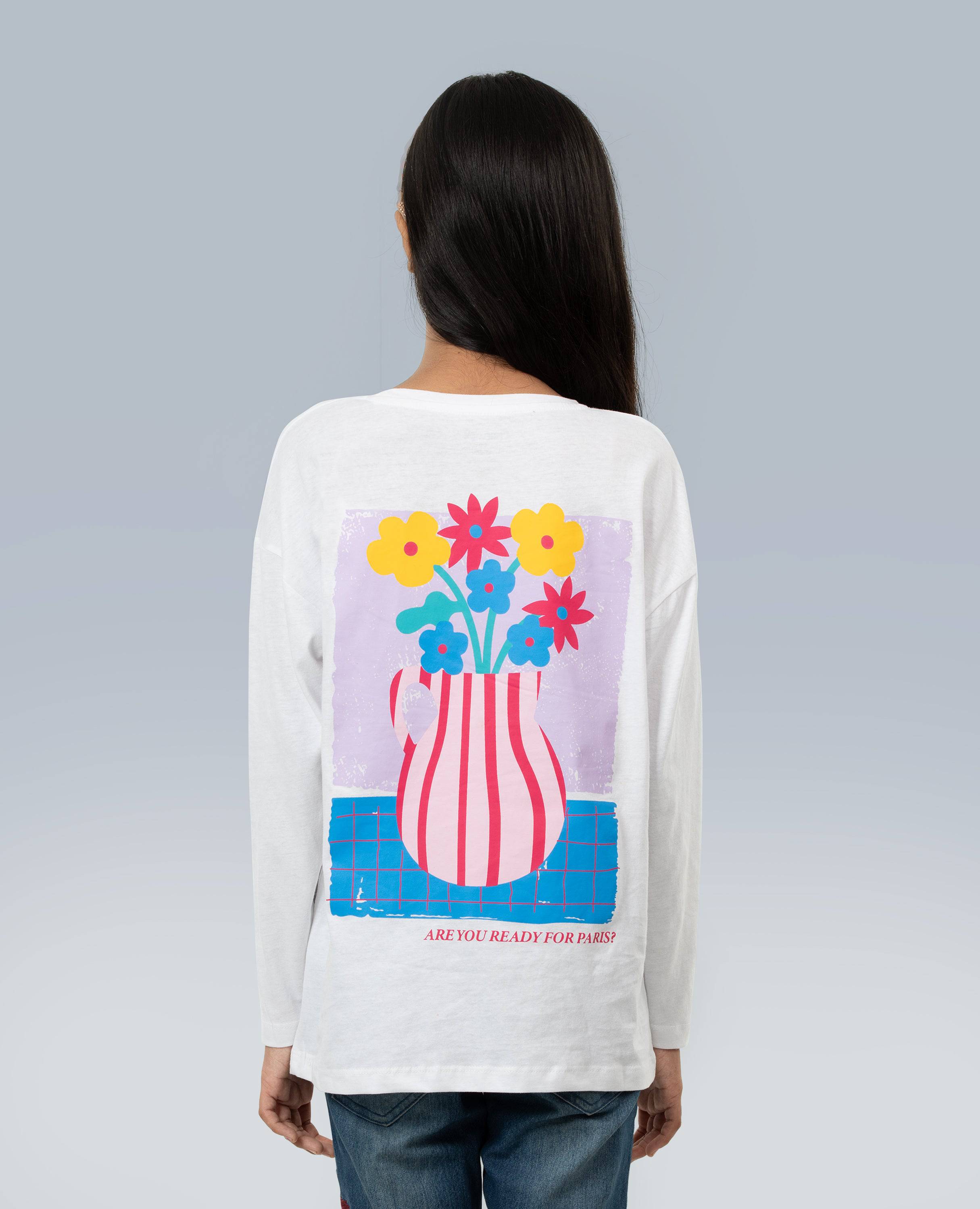 Girl’s Minimalist design Long Sleeve T-shirt - Finelook.