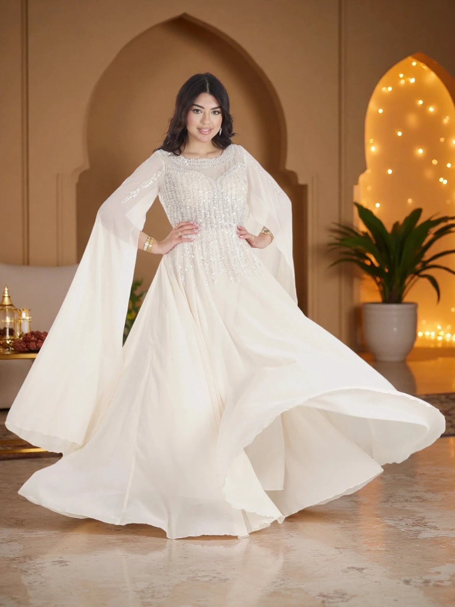 sachin and babi light blue dress Sheath Cap-Sleeve Floor-Length Beaded Chiffon Wedding Dress With Ruching