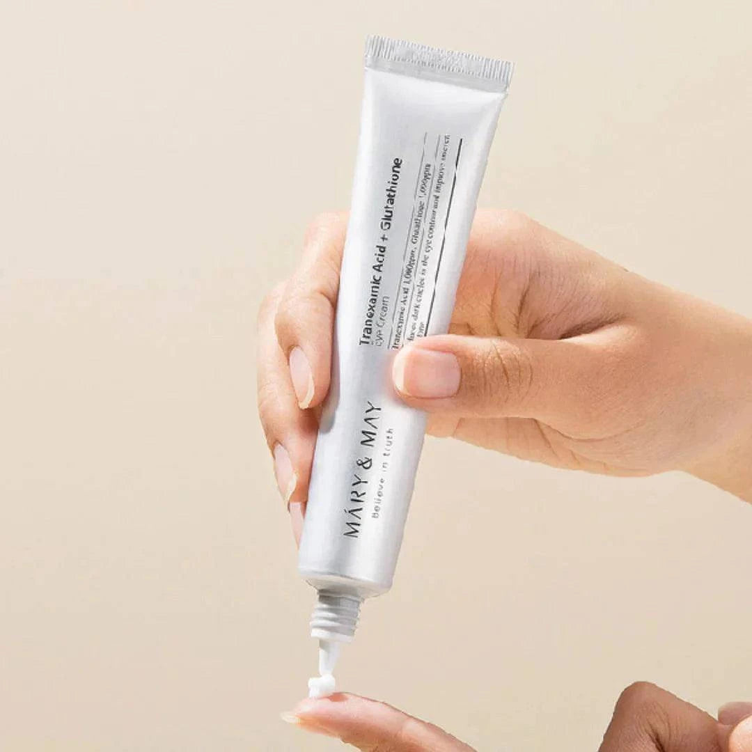 عرض اليوم الوطني - كريم العين ماري آند ماي بحمض الترانيكساميك والغلوتاثيون - 30 مل، مجموعة من قطعتين