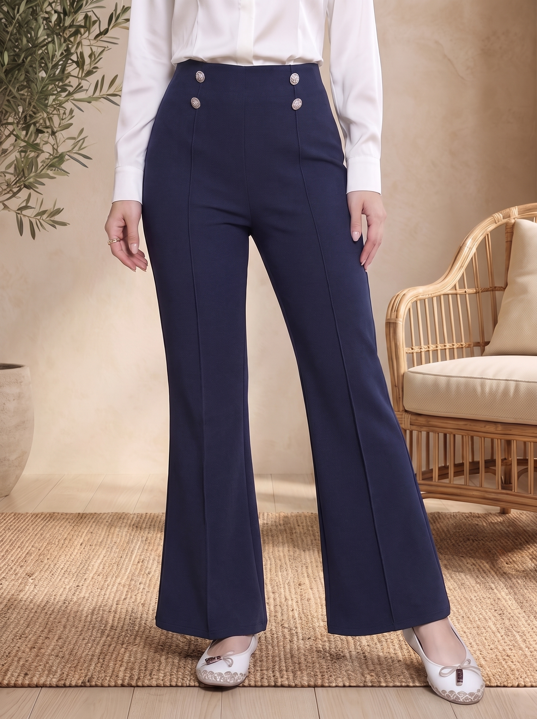 dress pants elastic waist women Wrkekc Women's Solid Color Tailored Fit for Work Slim Stretch Trousers with Waistband Professional Office to Dinner Versatile long term care facilities and for home care settings. Women's High Waist Pleated Wide