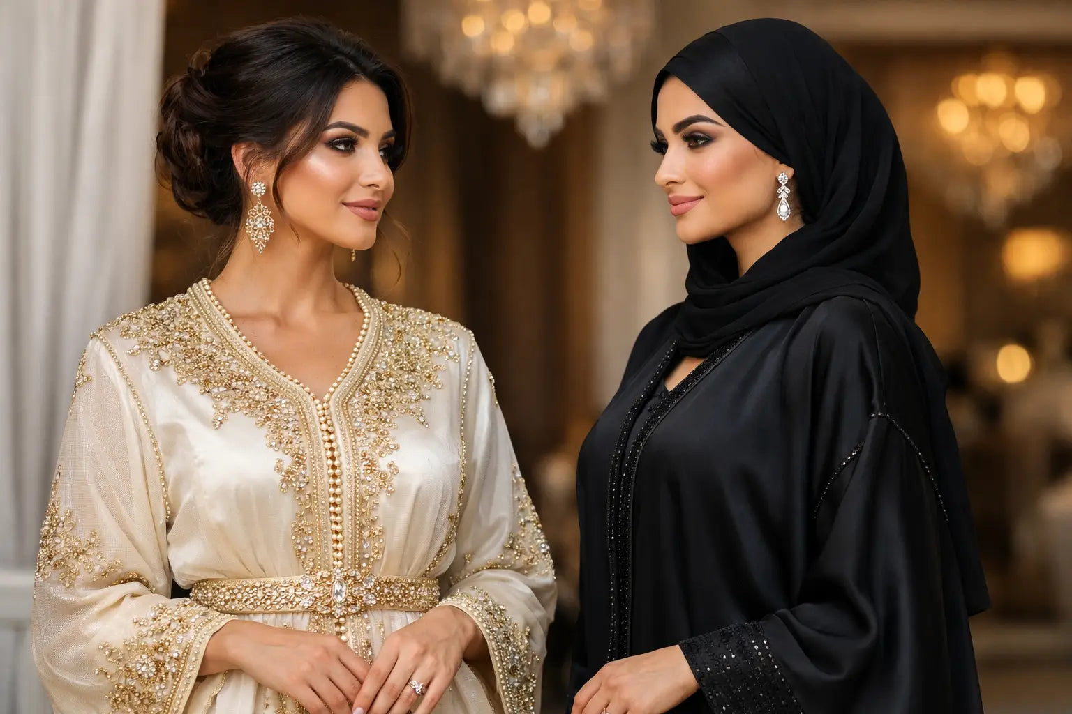 قفطان مقابل عباية للسهرة: أيهما أجمل؟