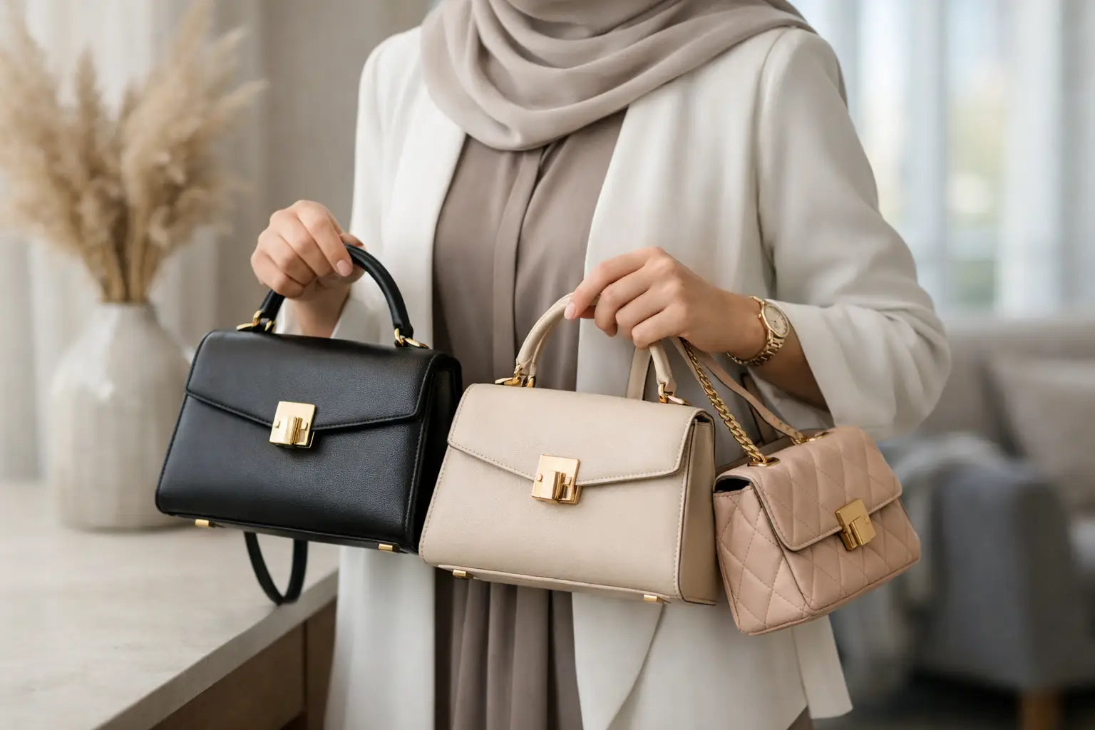كيفية اختيار شنطة لمظهر محتشم أنيق ومتوازن