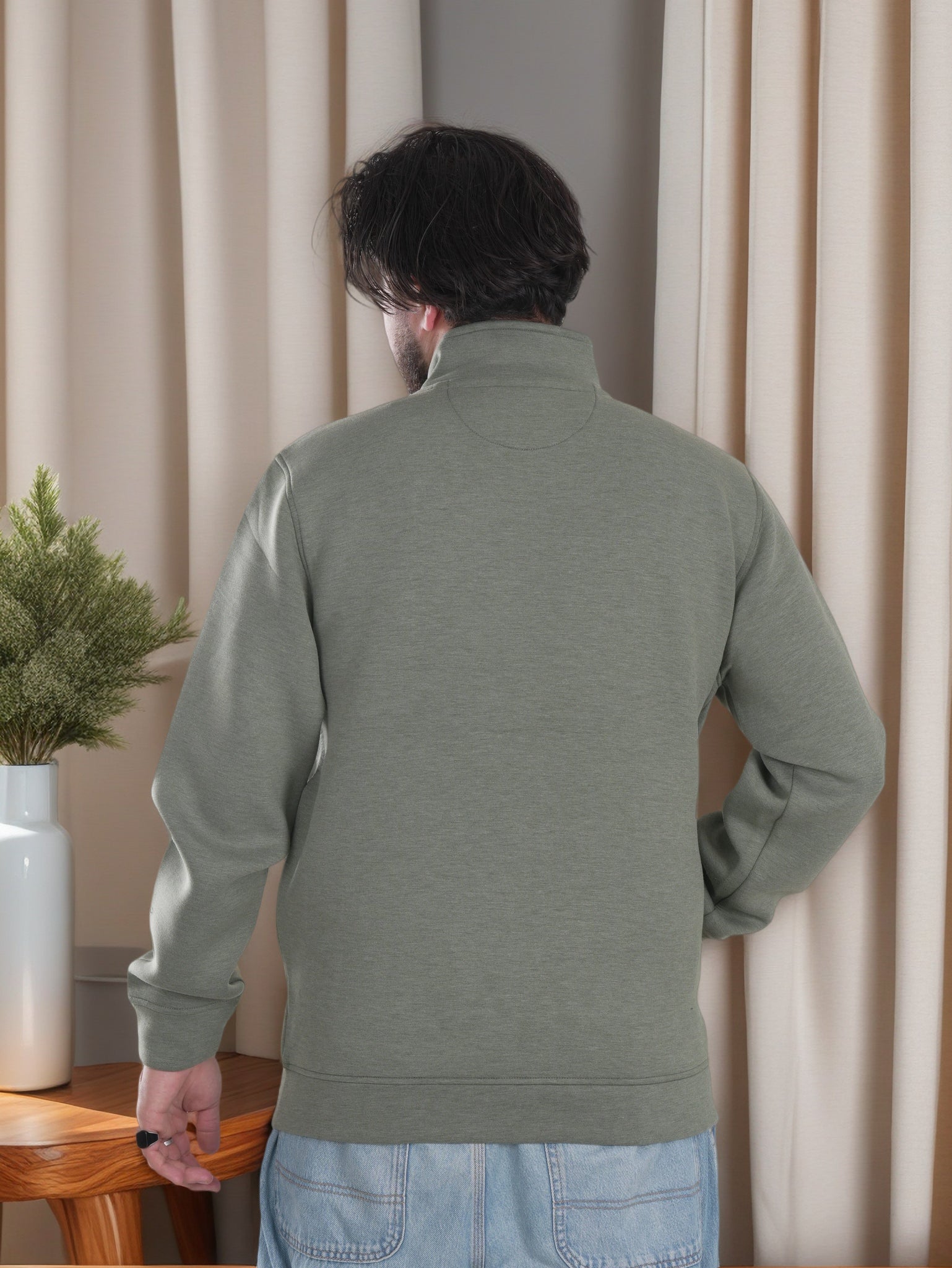 Mens High Neck Polyester Jacket