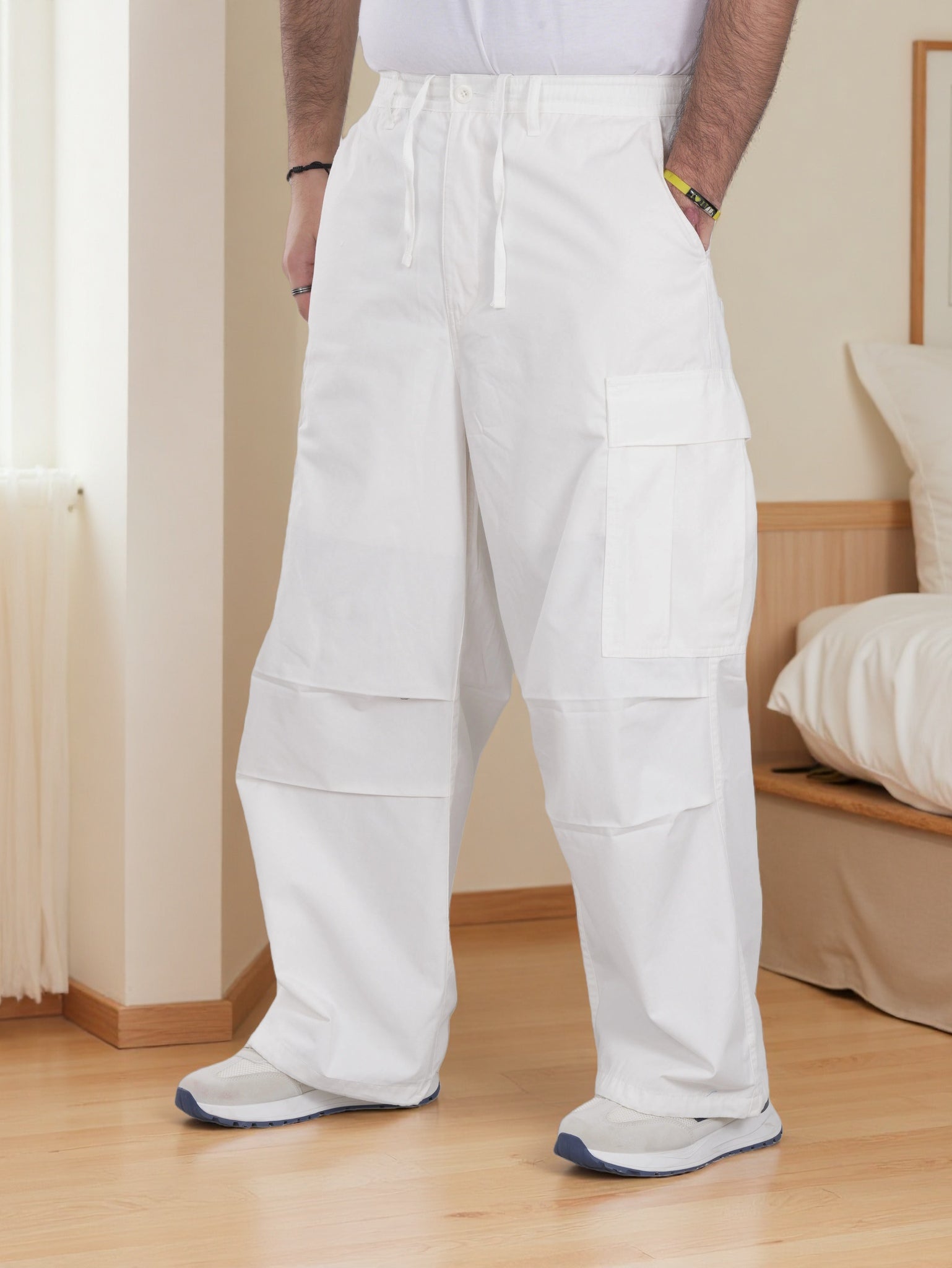 Men Wide Leg Trouser Pant