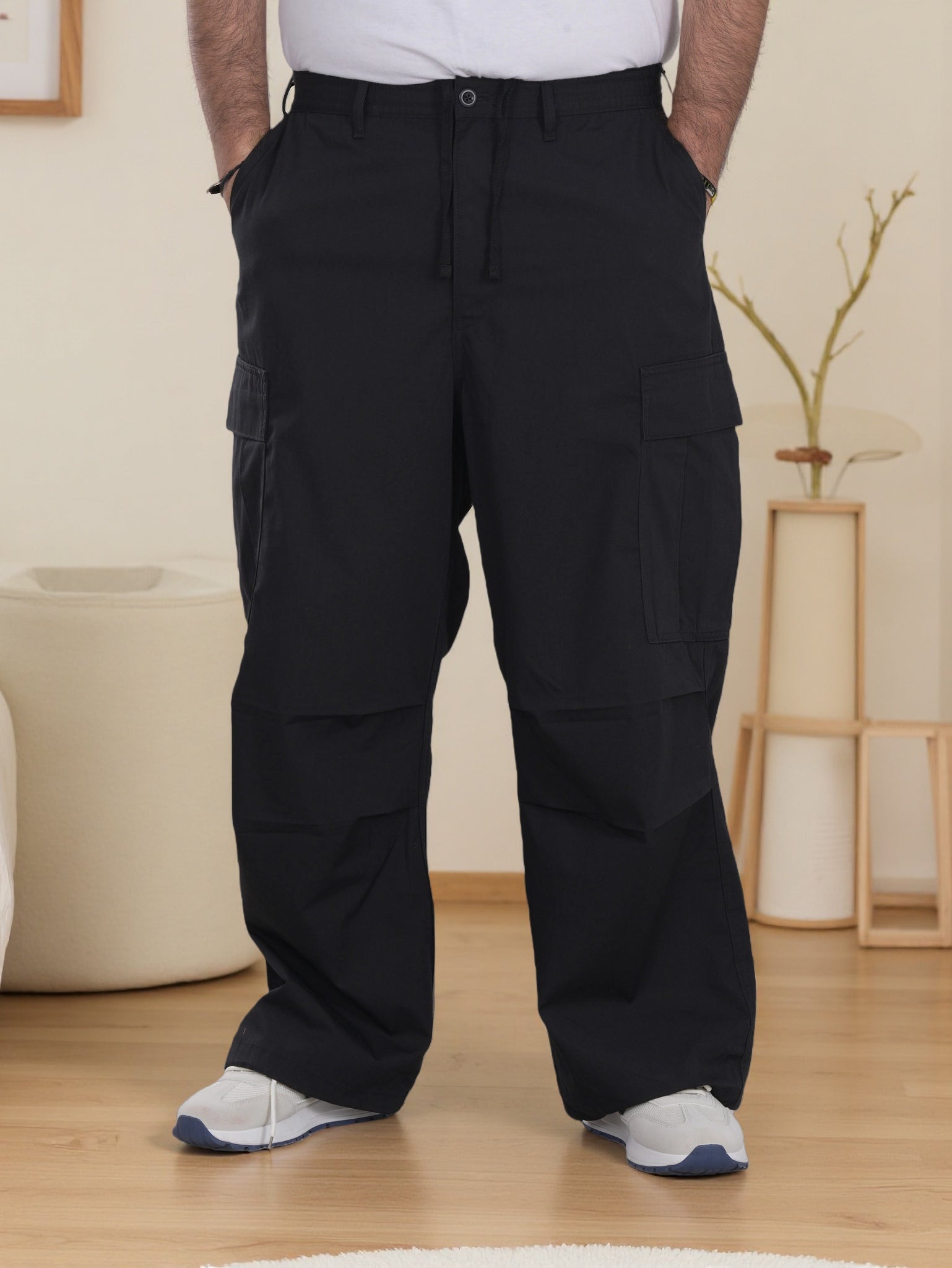 Men Wide Leg Trouser Pant