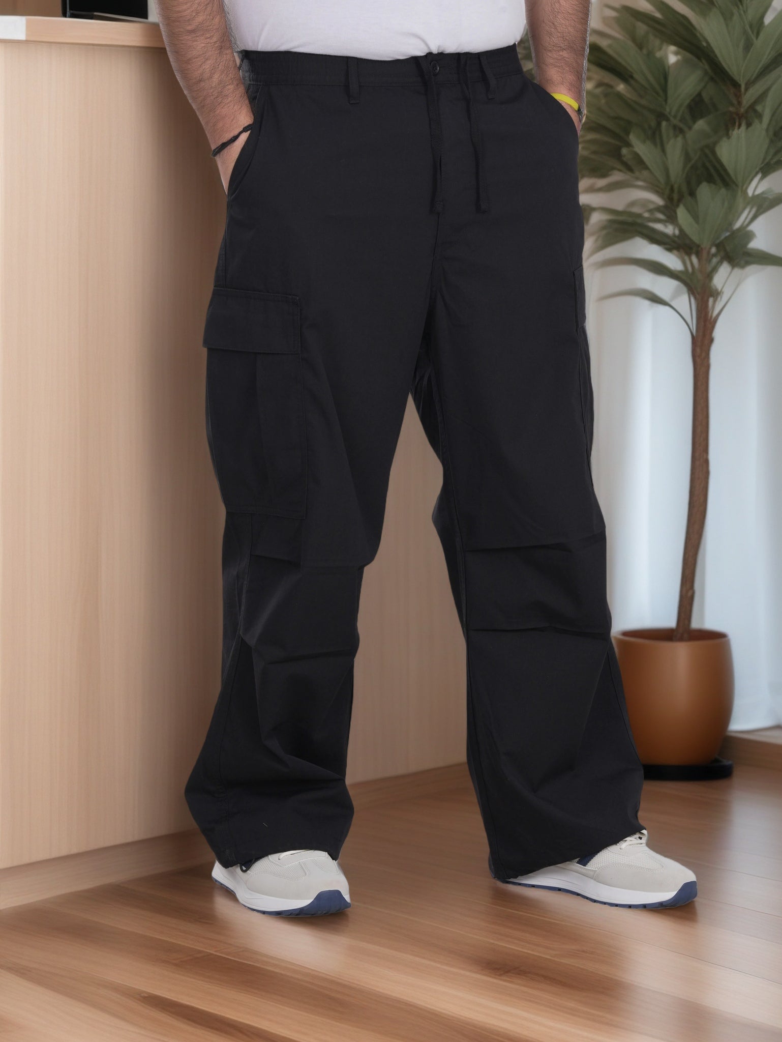 Men Wide Leg Trouser Pant