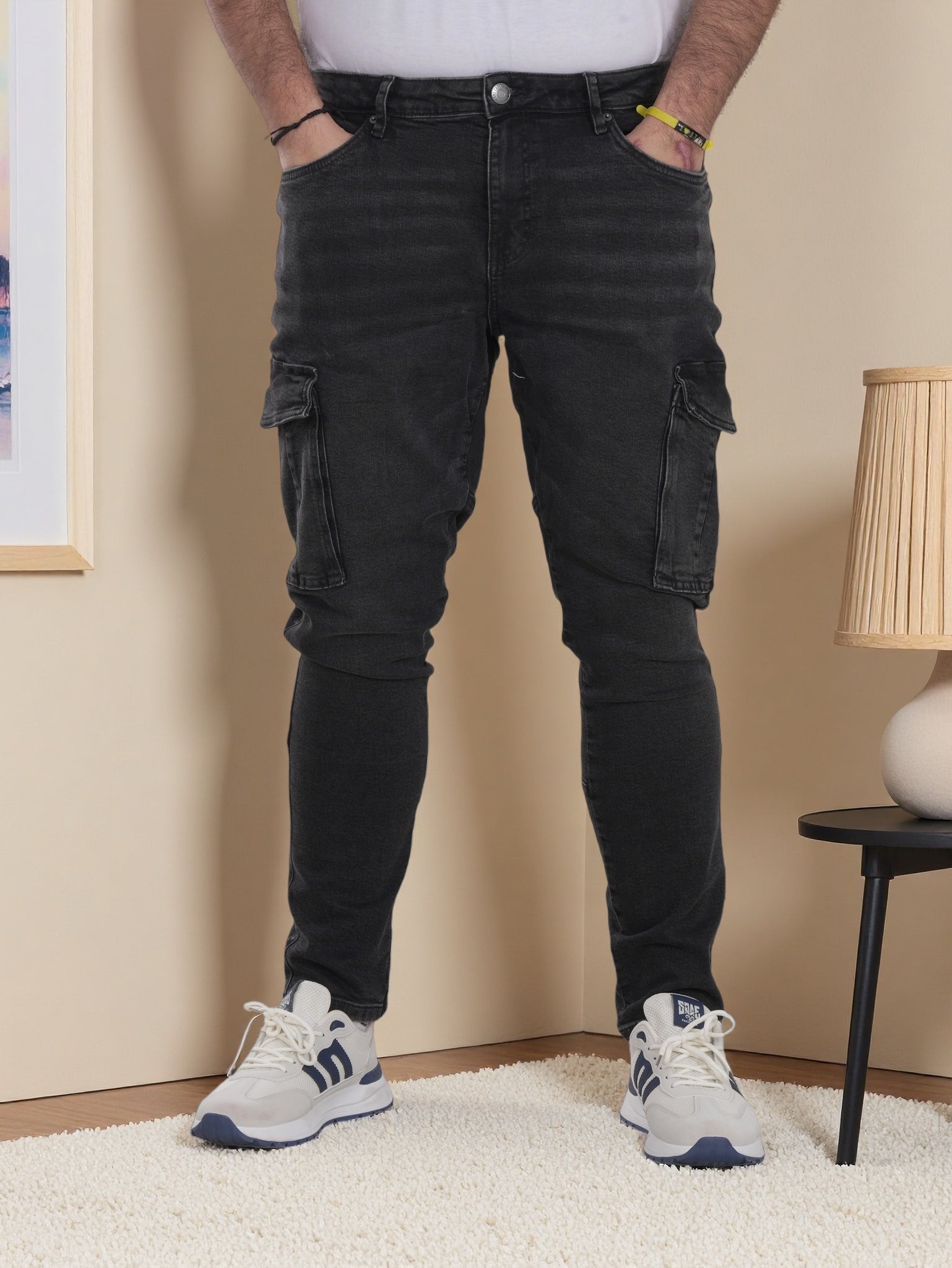 Mens Denim Cargo Pant