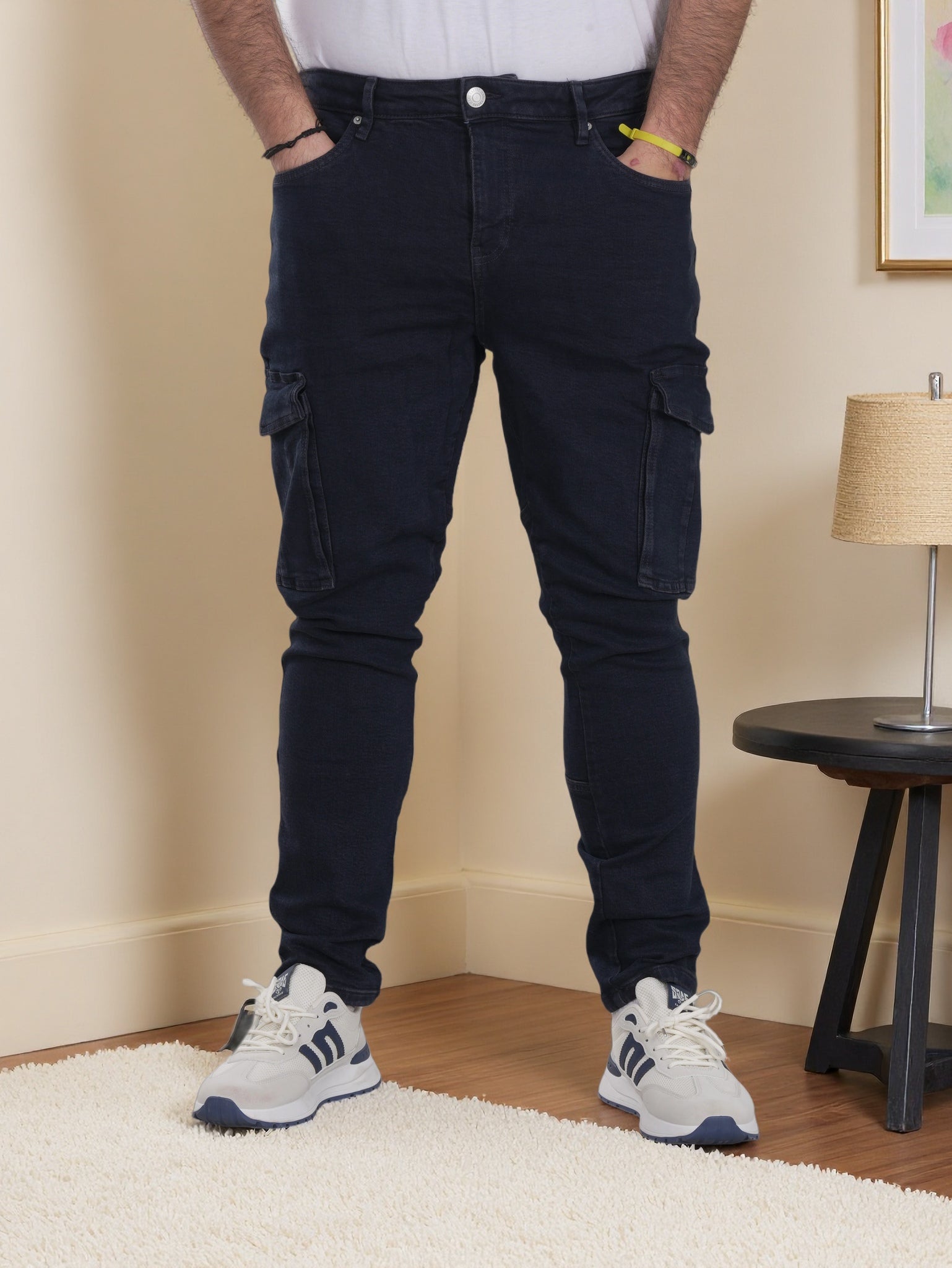 Mens Denim Cargo Pant