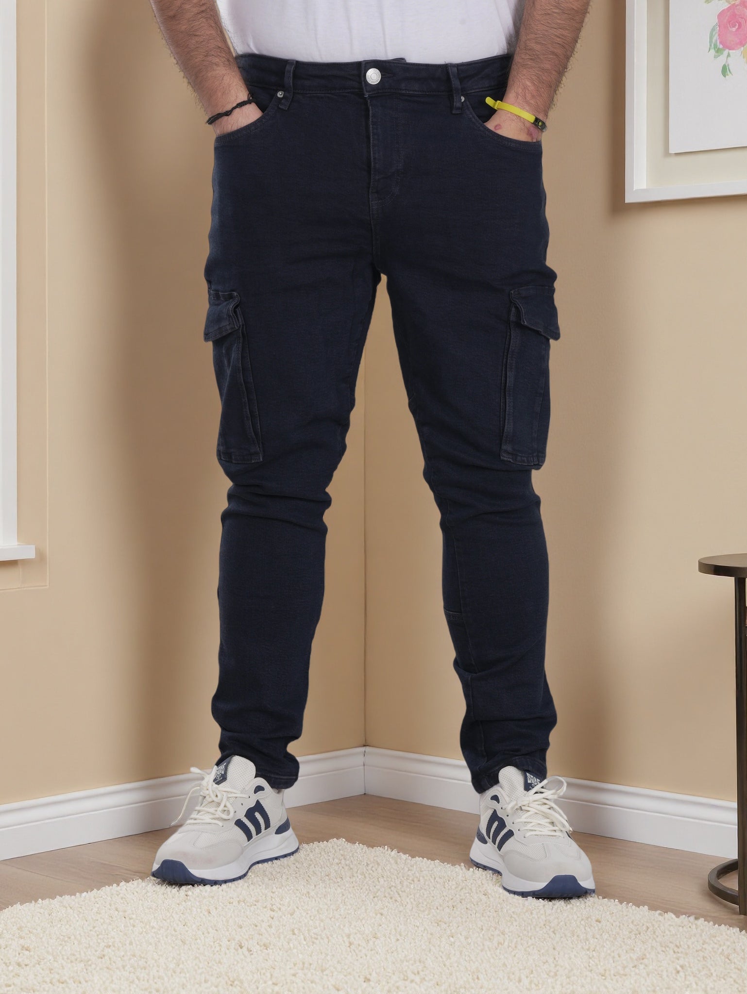 Mens Denim Cargo Pant