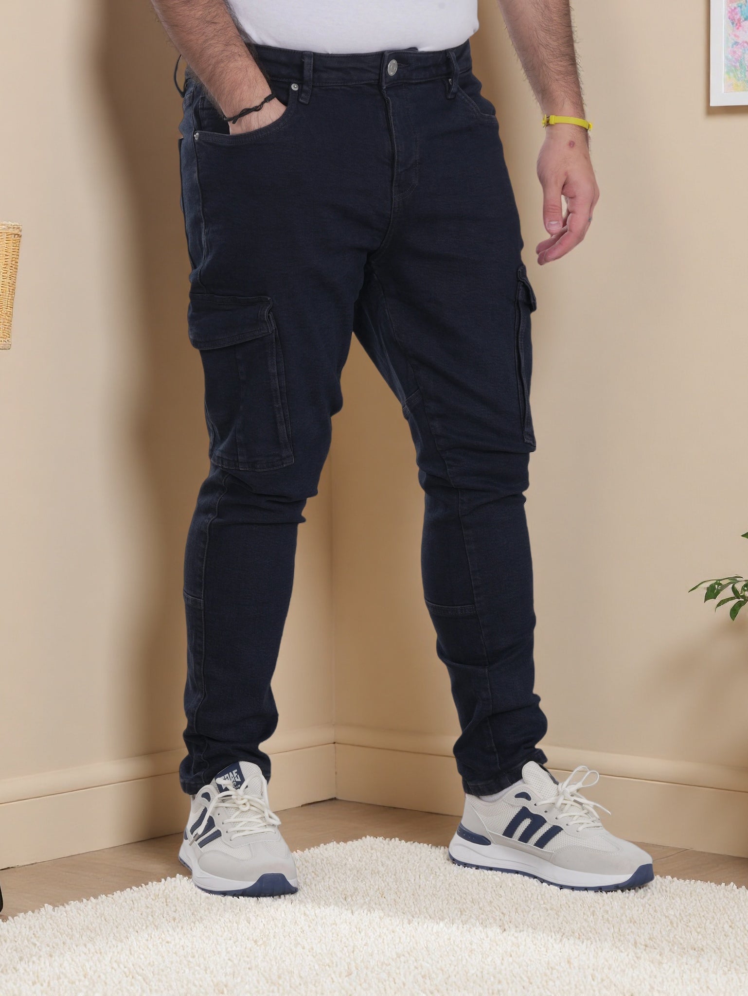 Mens Denim Cargo Pant