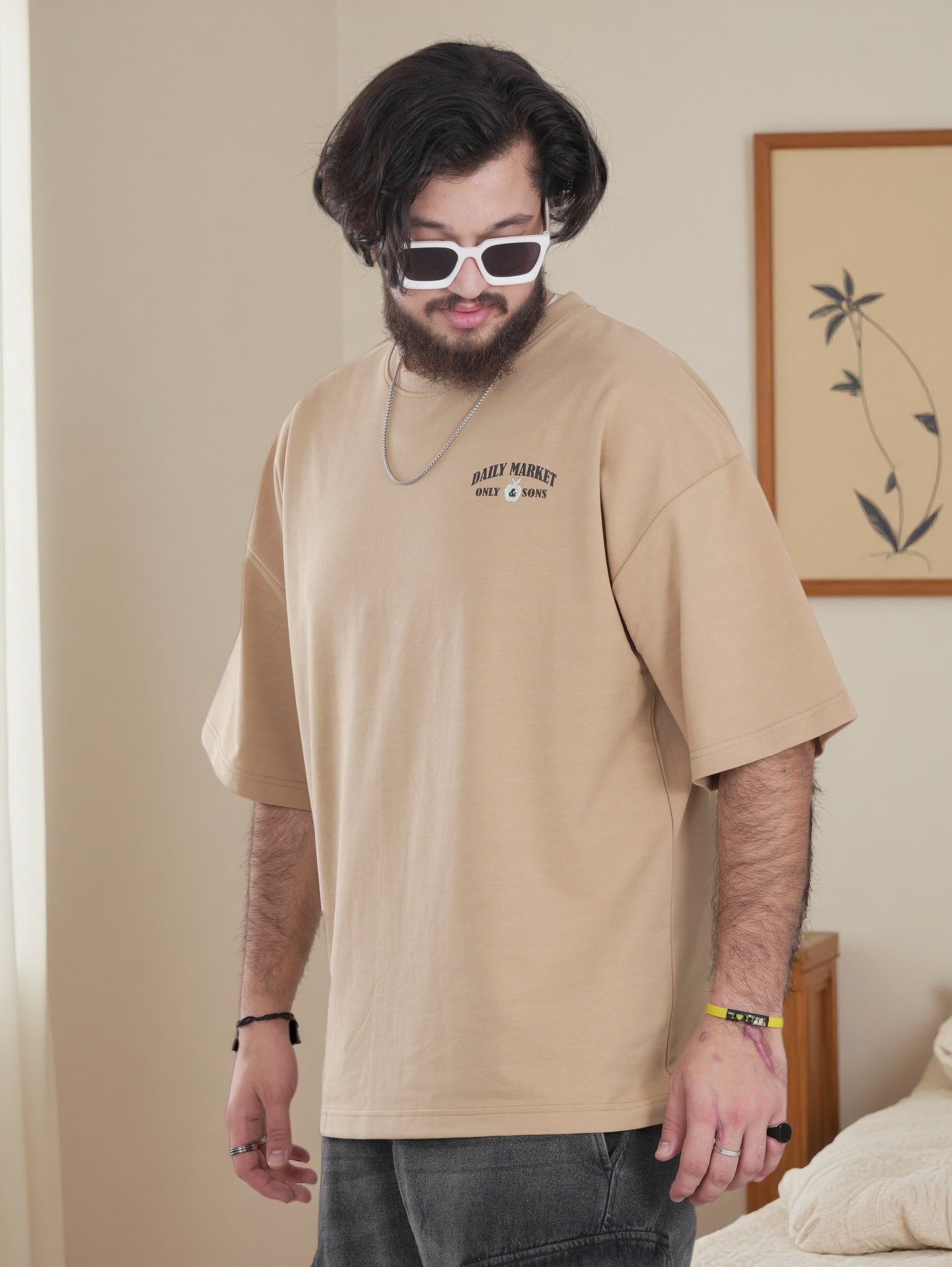 Men Over-sized Shirt with back Print