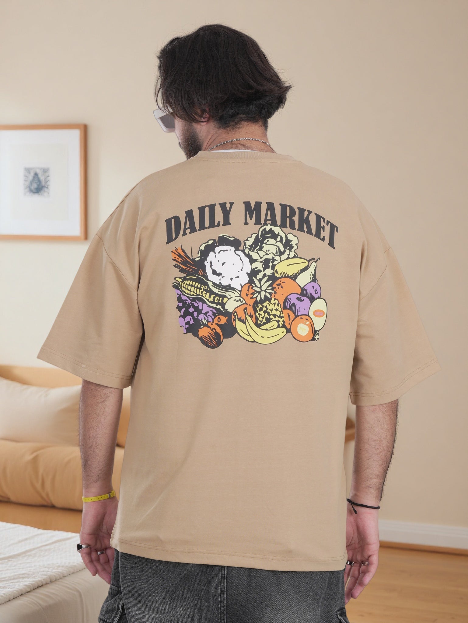 Men Over-sized Shirt with back Print