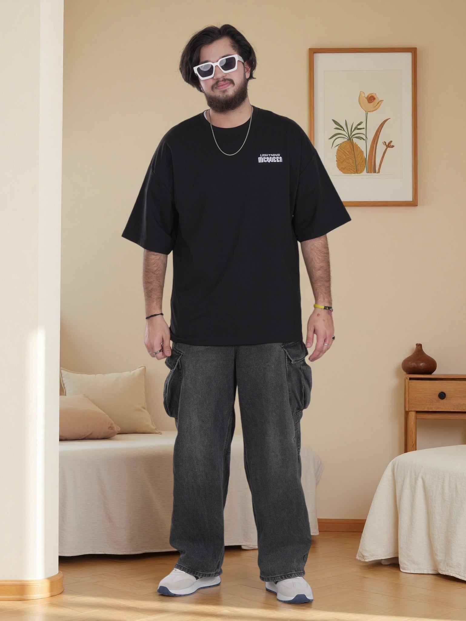 Mens Shirt with Back Graphic Print