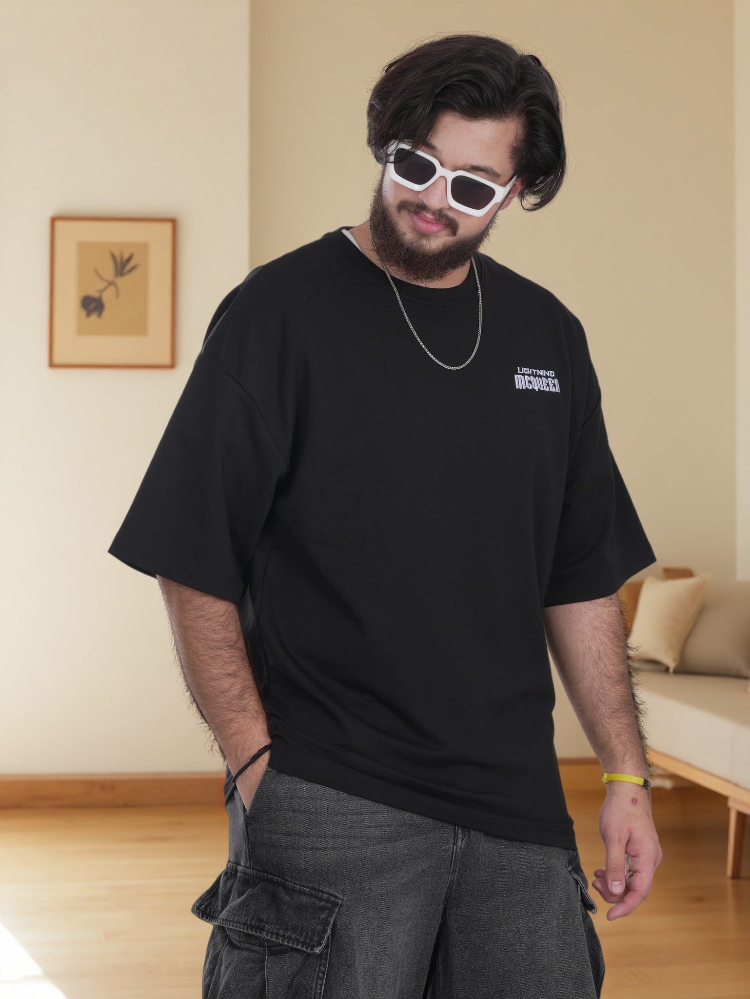 Mens Shirt with Back Graphic Print