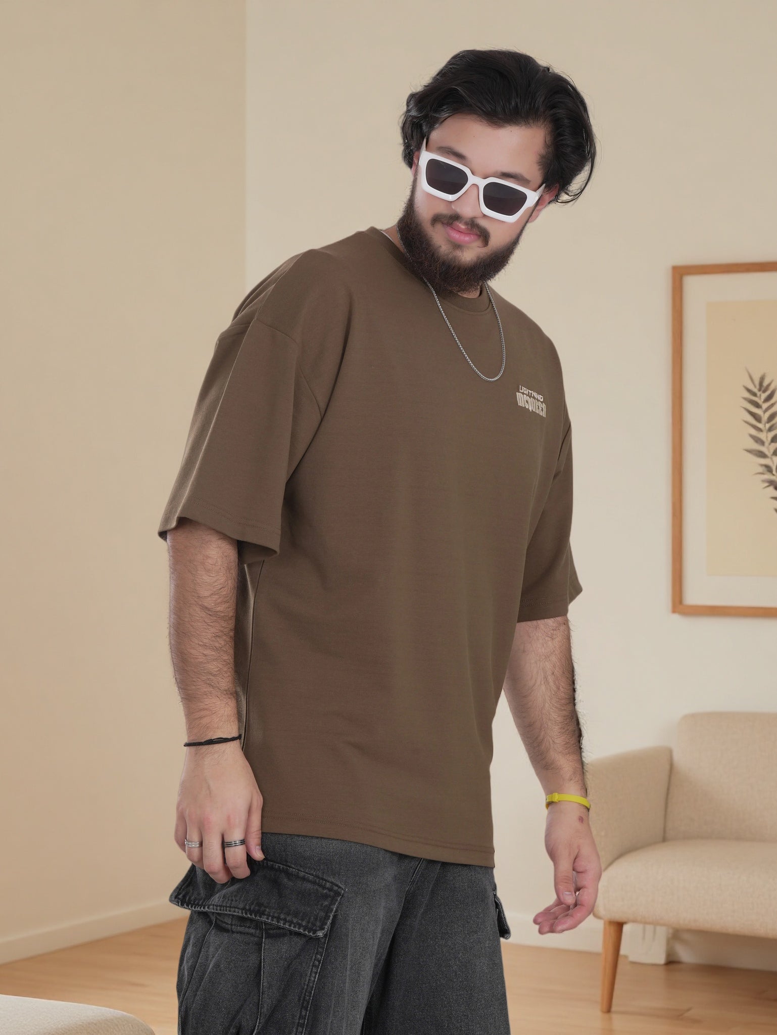 Mens Shirt with Back Graphic Print