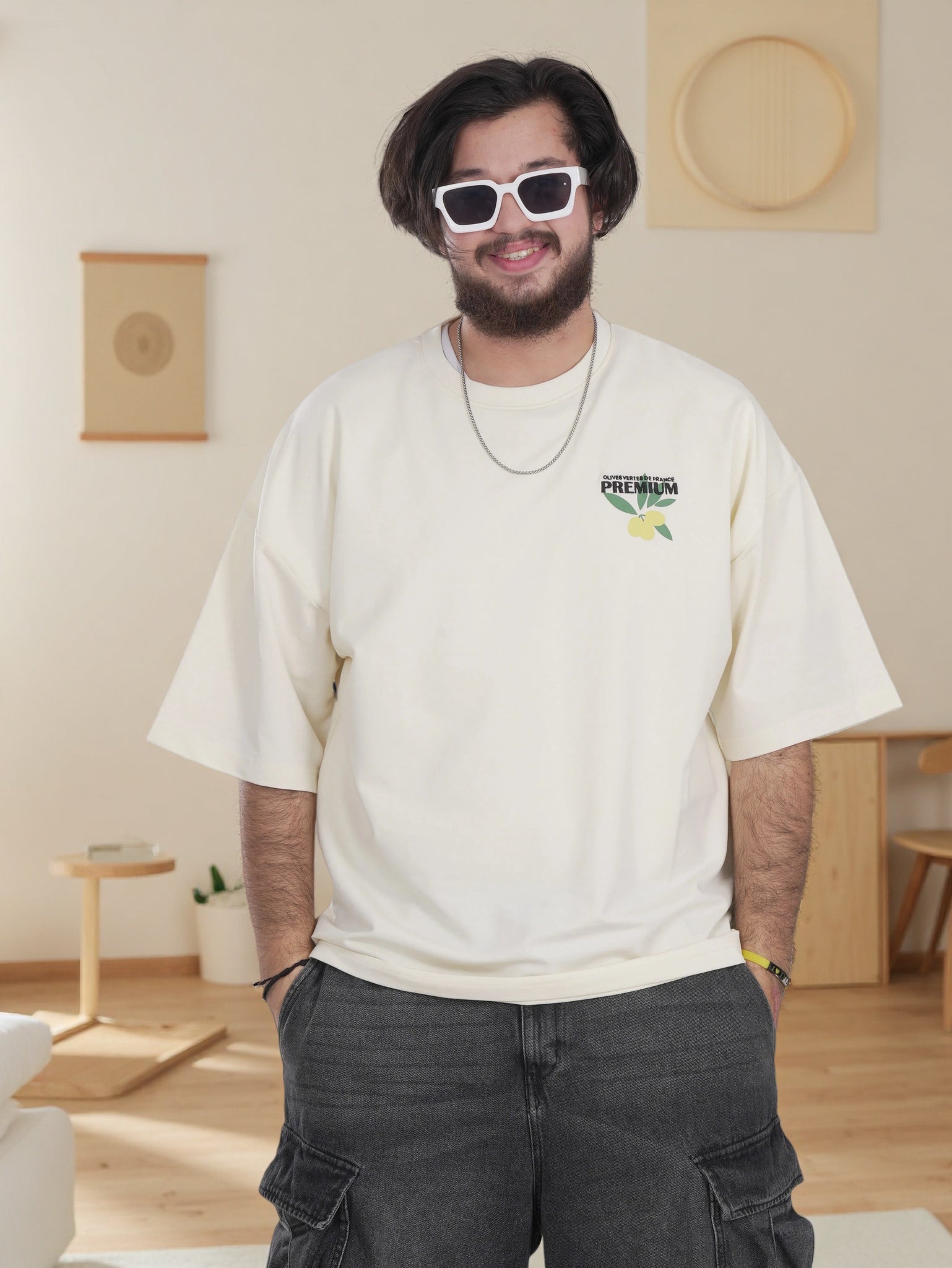 Men's Graphic Olive Print T-Shirt