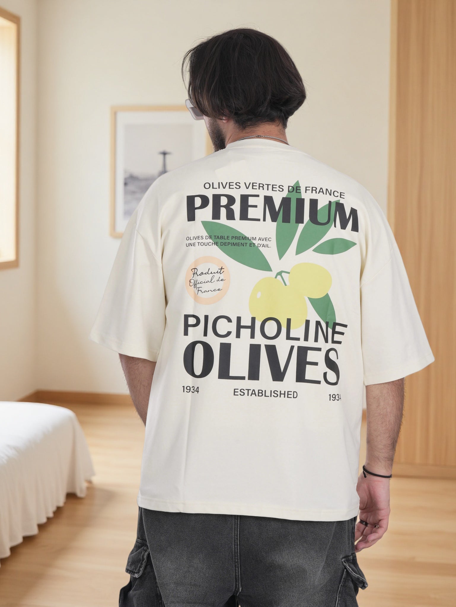 Men's Graphic Olive Print T-Shirt