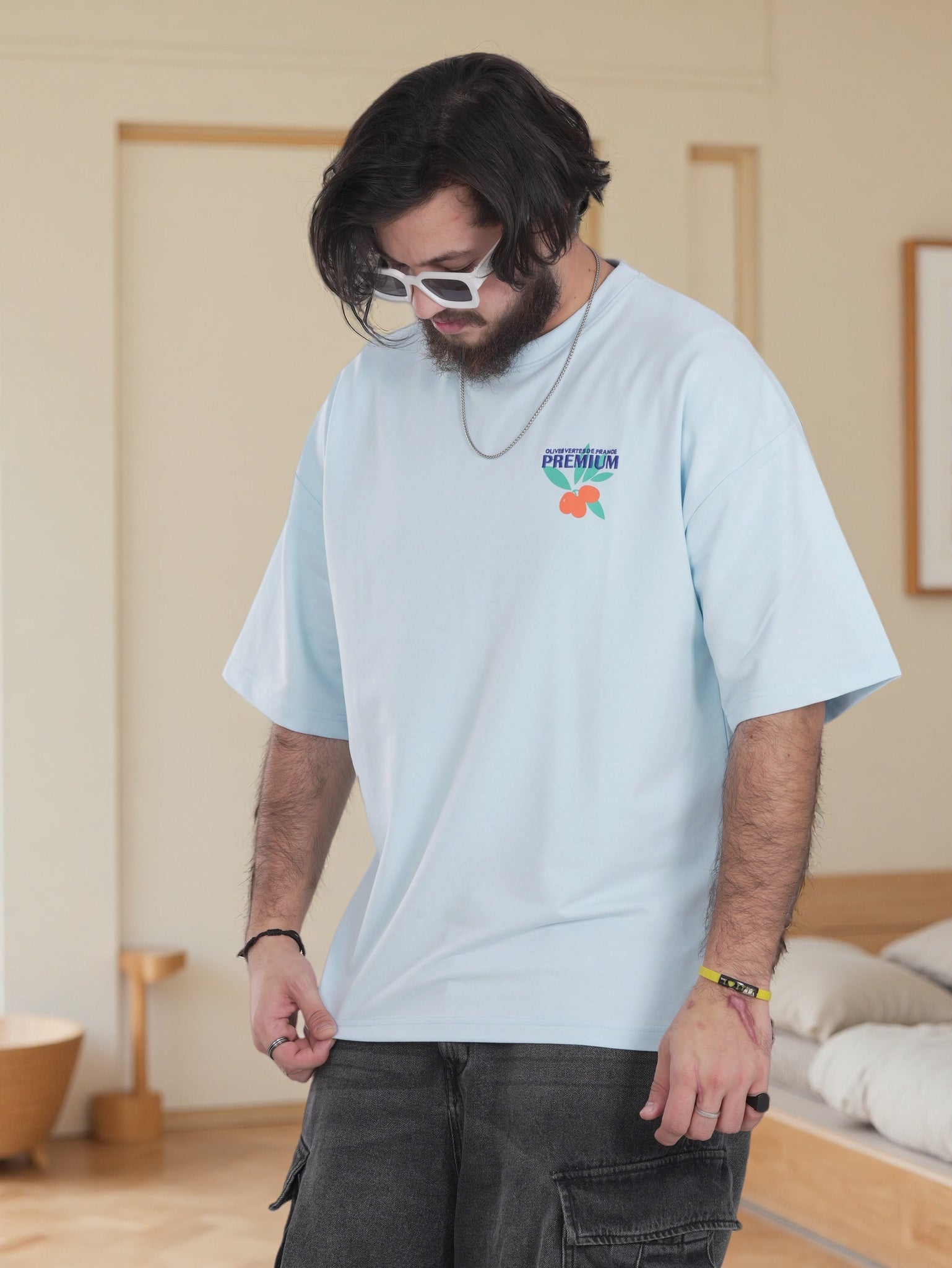 Men's Graphic Olive Print T-Shirt