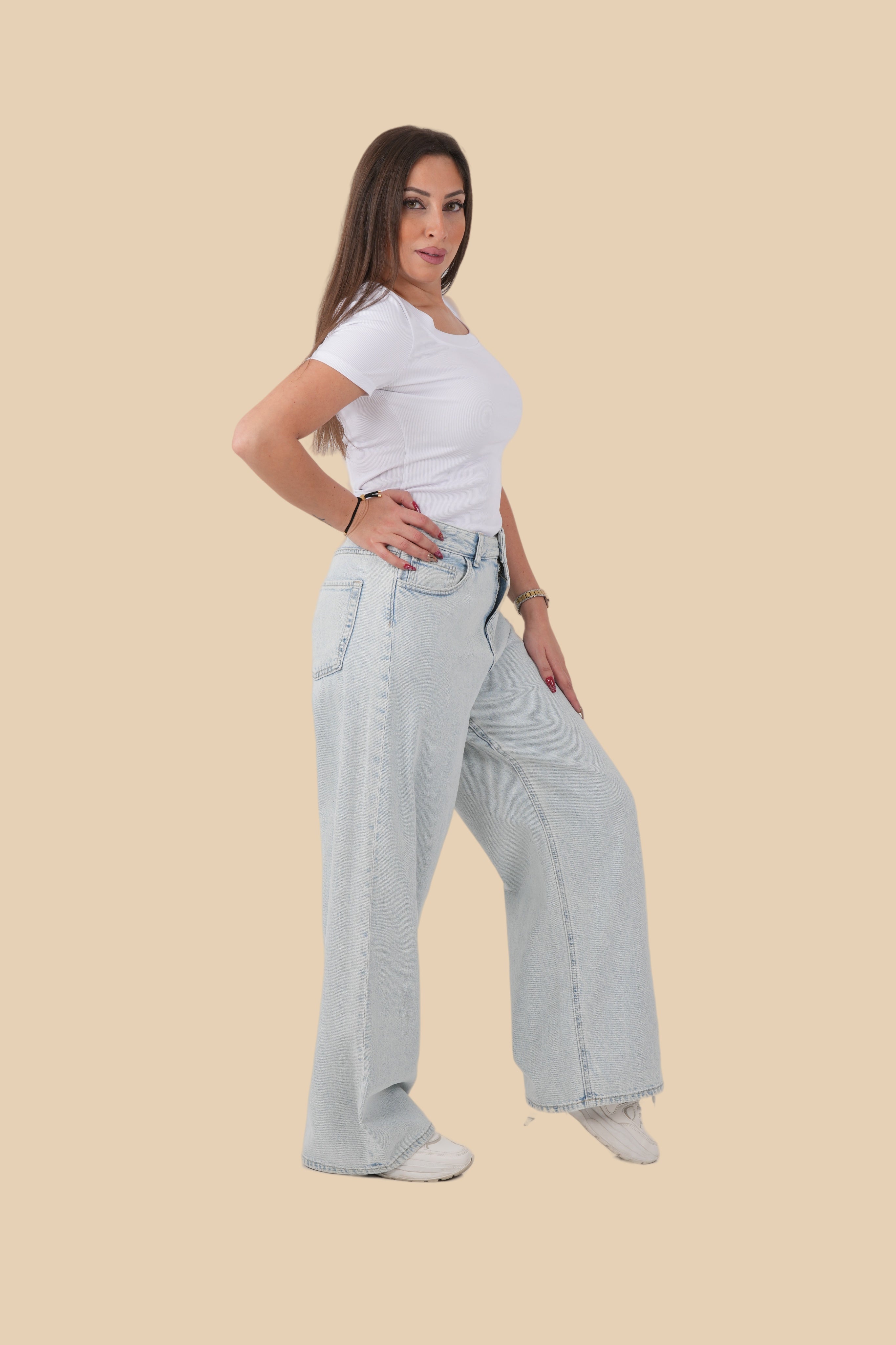 FineLook Women's Wide Leg Jeans