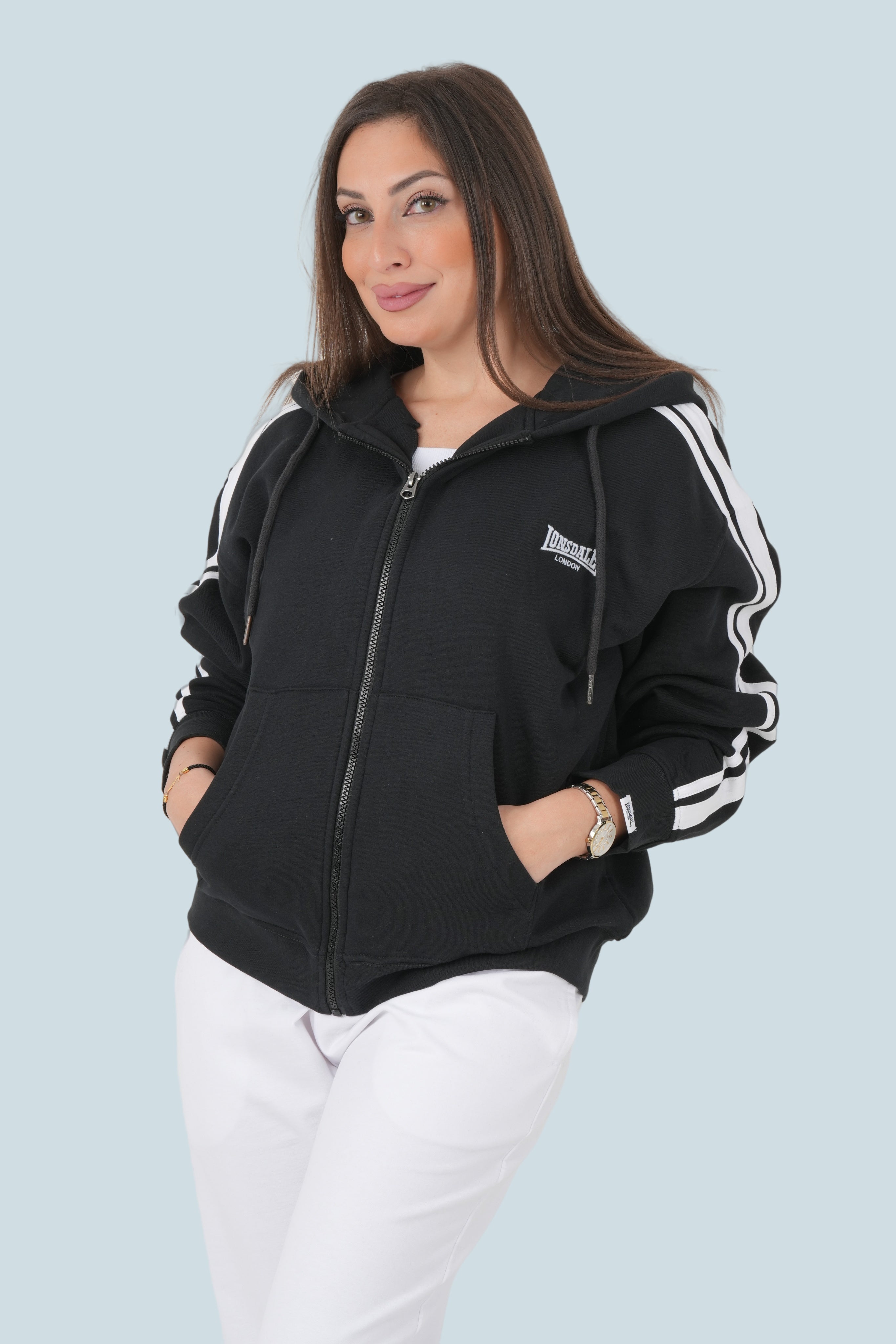 Hooded Zipper Jacket for Women - FineLook