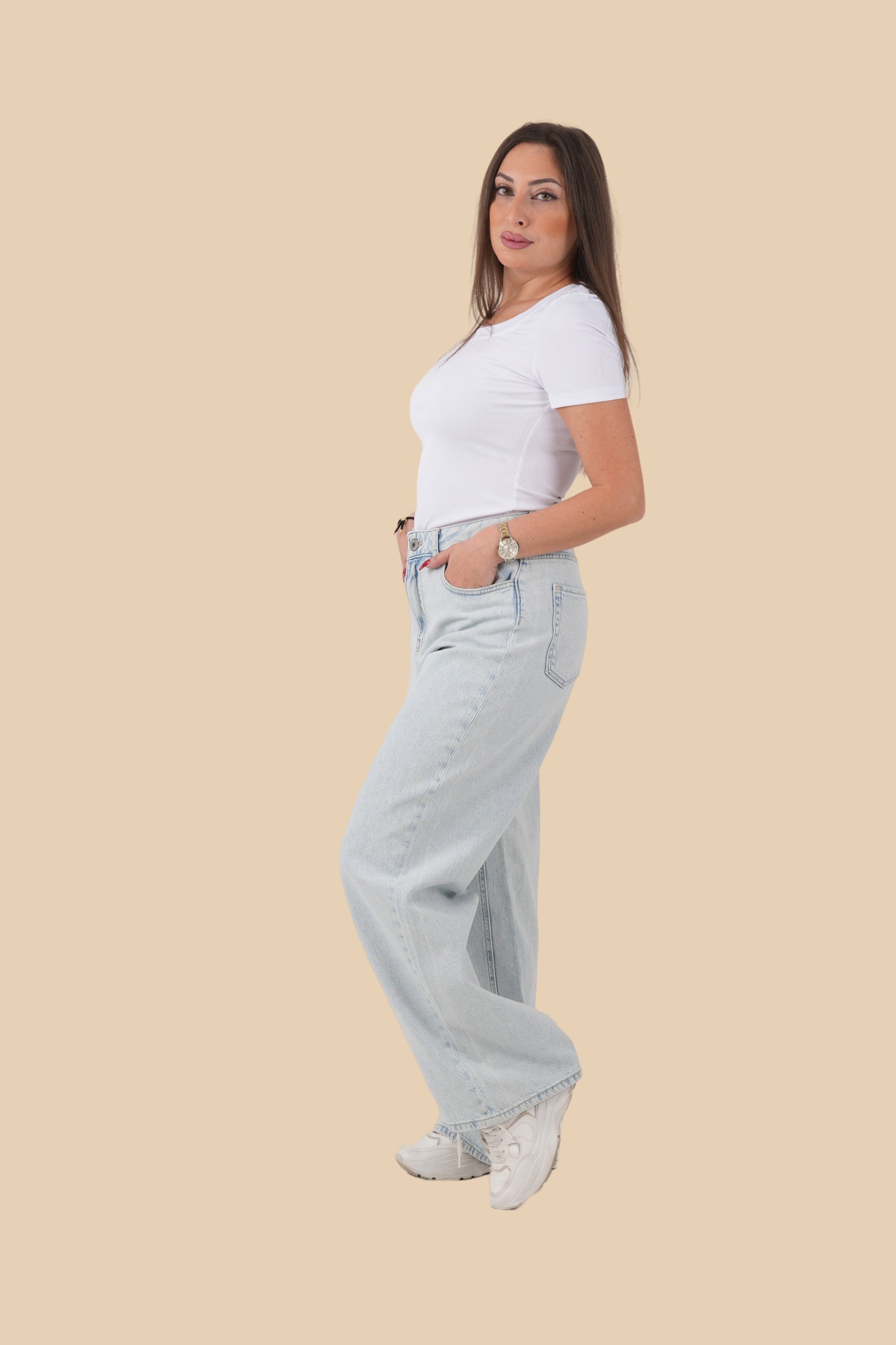 FineLook Women's Wide Leg Jeans