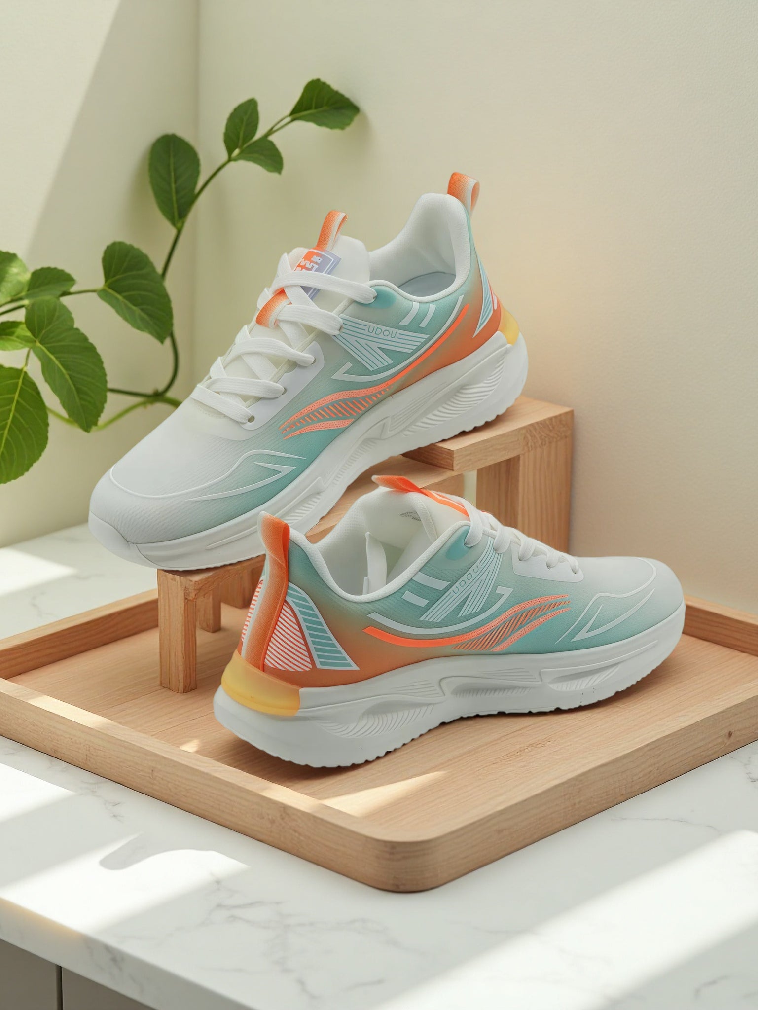 Men’s Lightweight Gradient Running Sneakers – Breathable Athletic Shoes