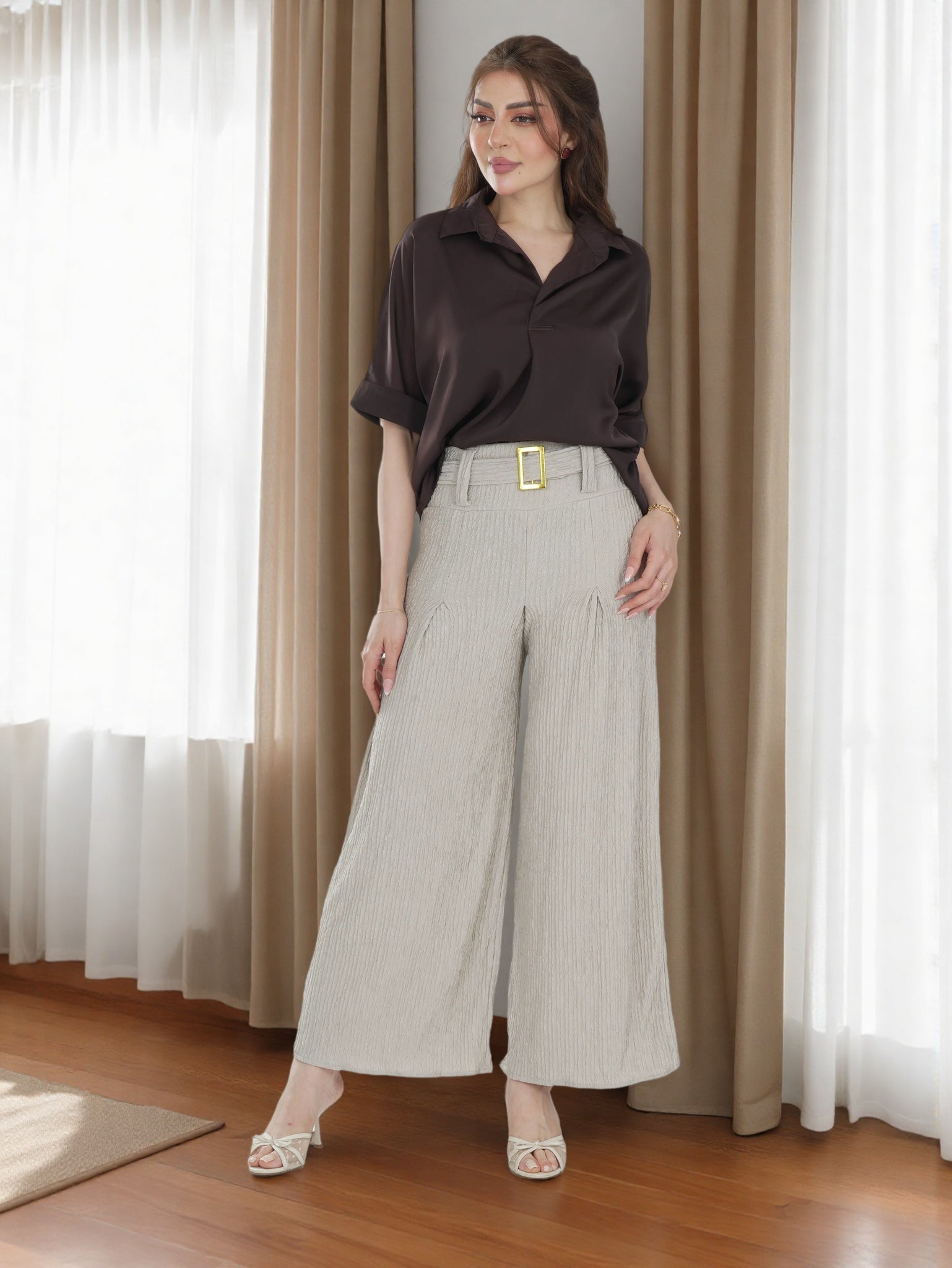 Women Wide leg Trouser pant
