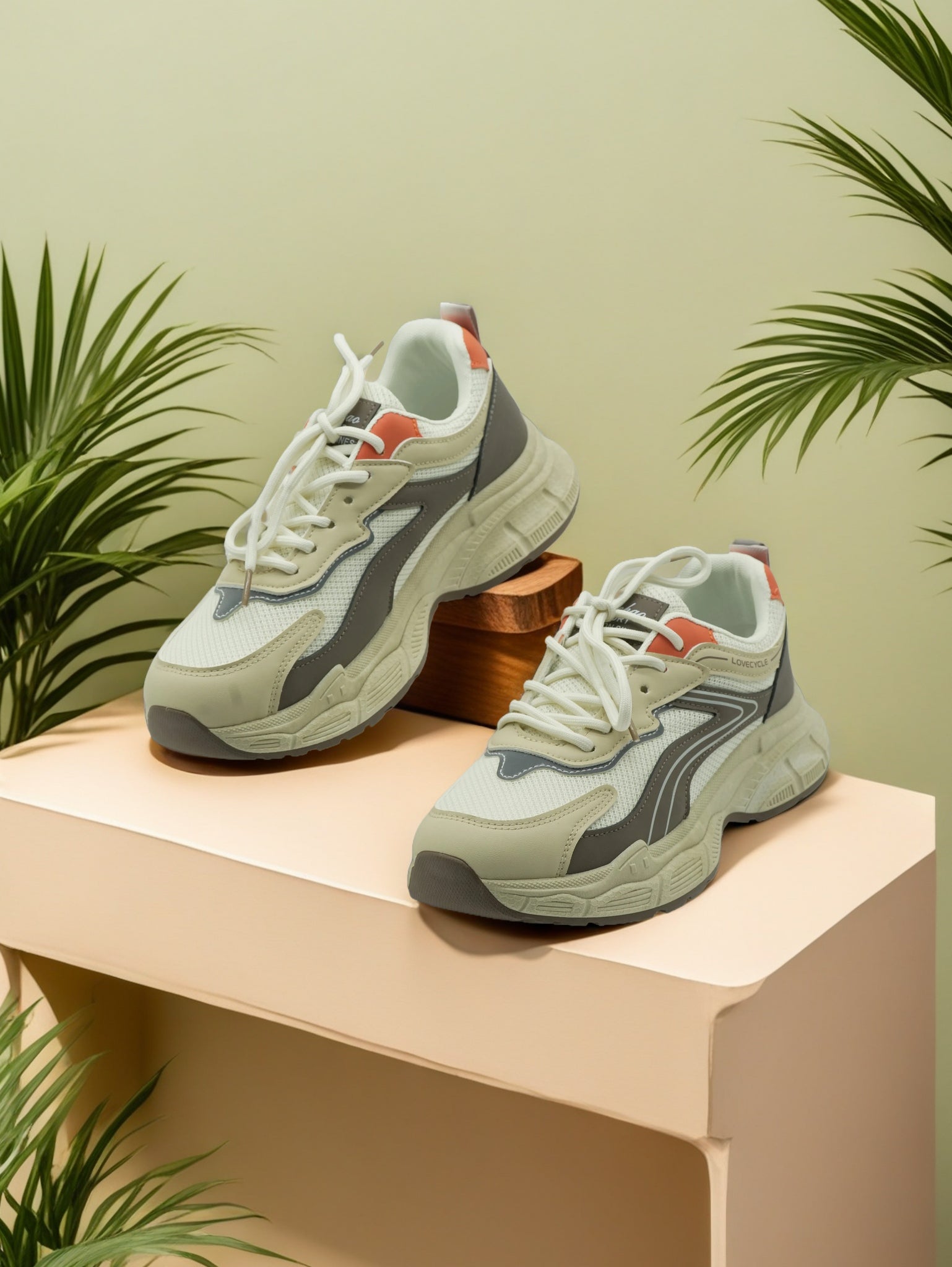 Men's Multi-Color Sports Fashion Shoes with Lace