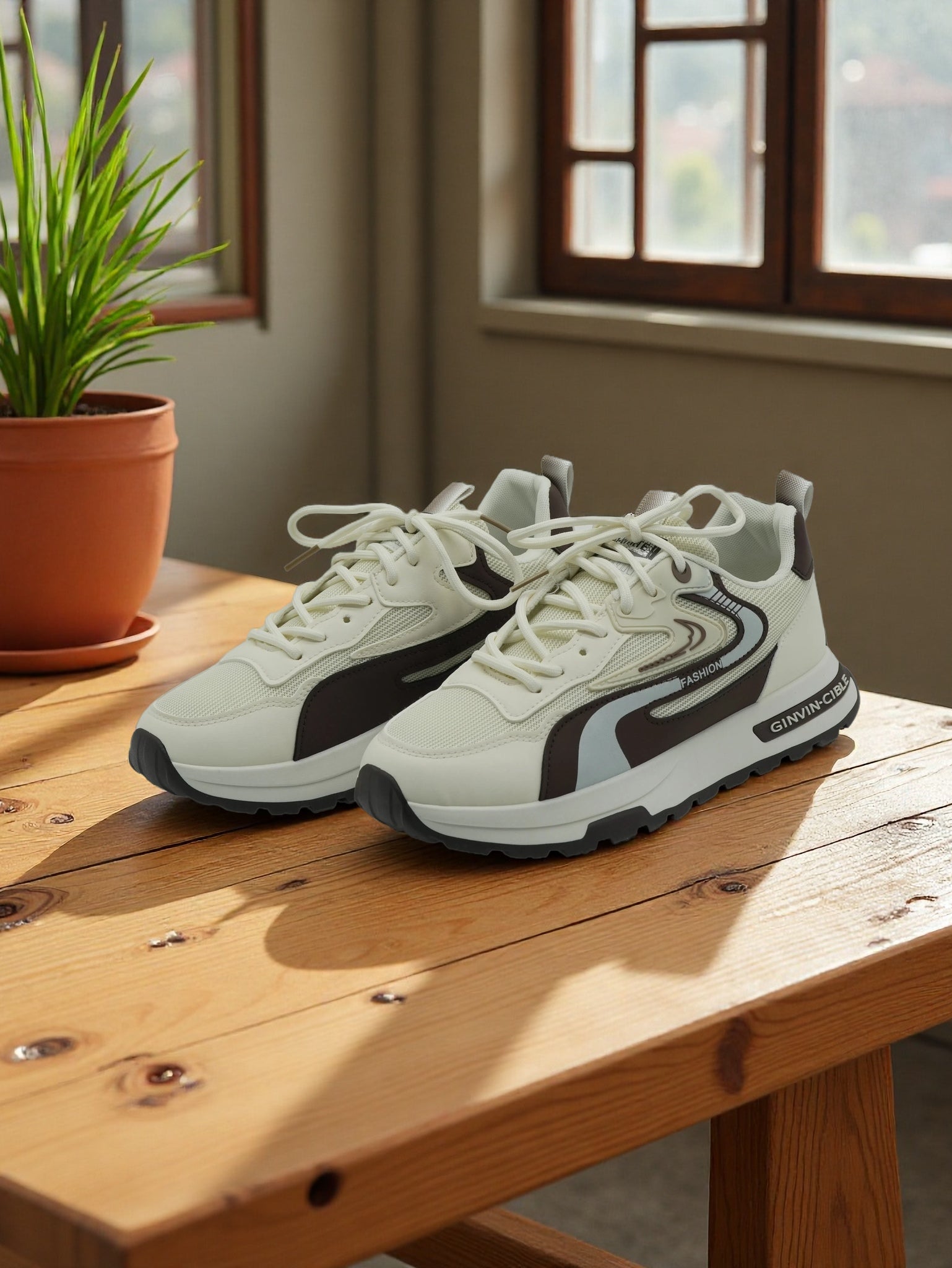 Men's Multi-Color Breathable Sneakers with Lace