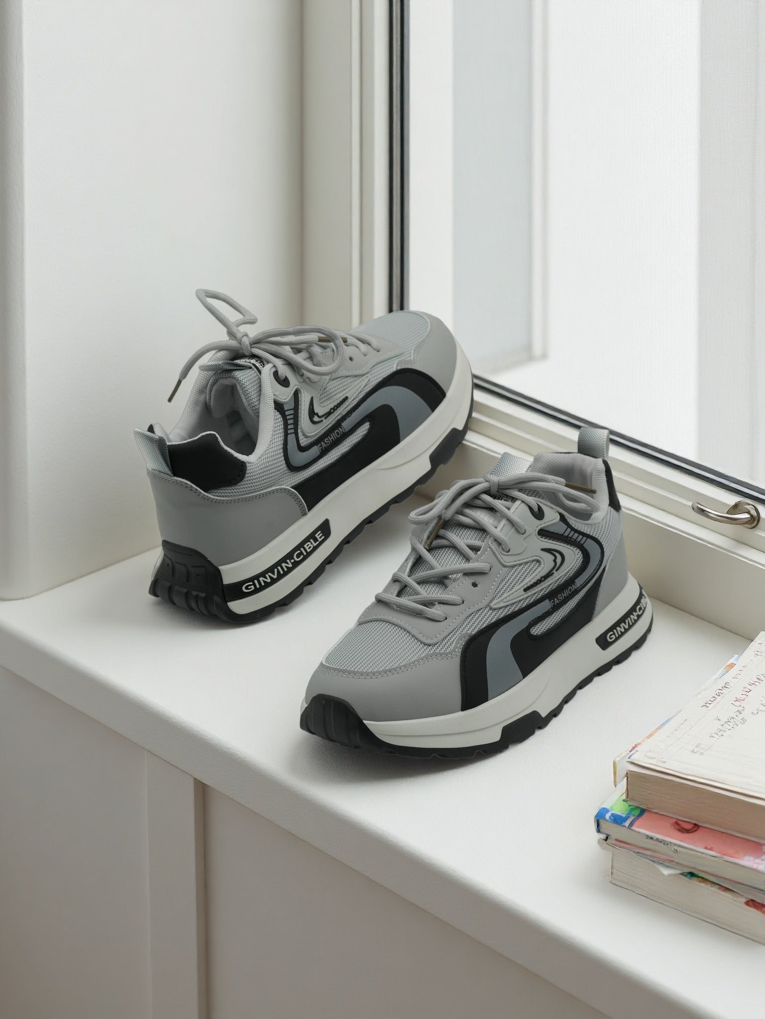 Men's Multi-Color Breathable Sneakers with Lace