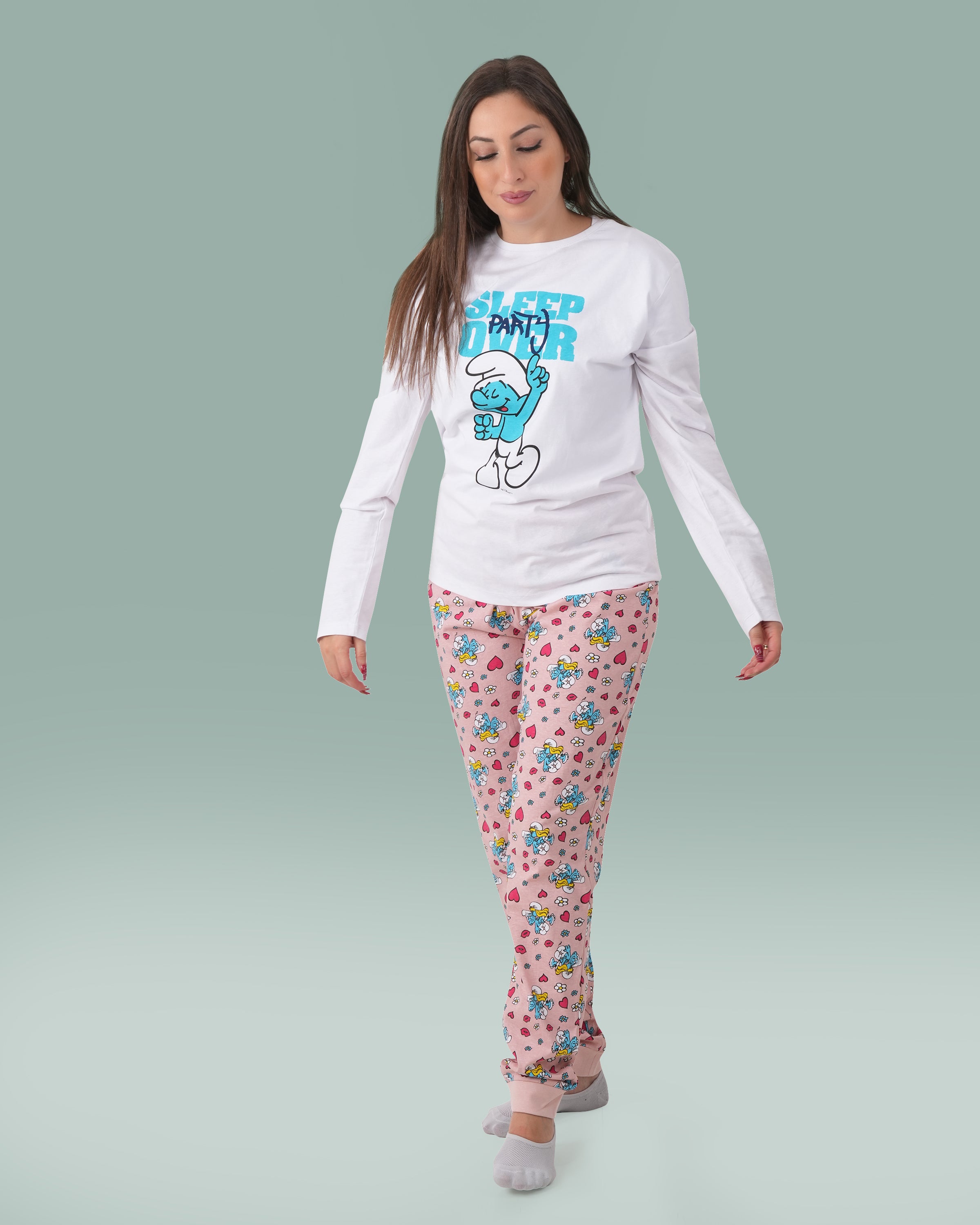 Women Smurfs Shirt and Trouser 2 pc Set - Finelook