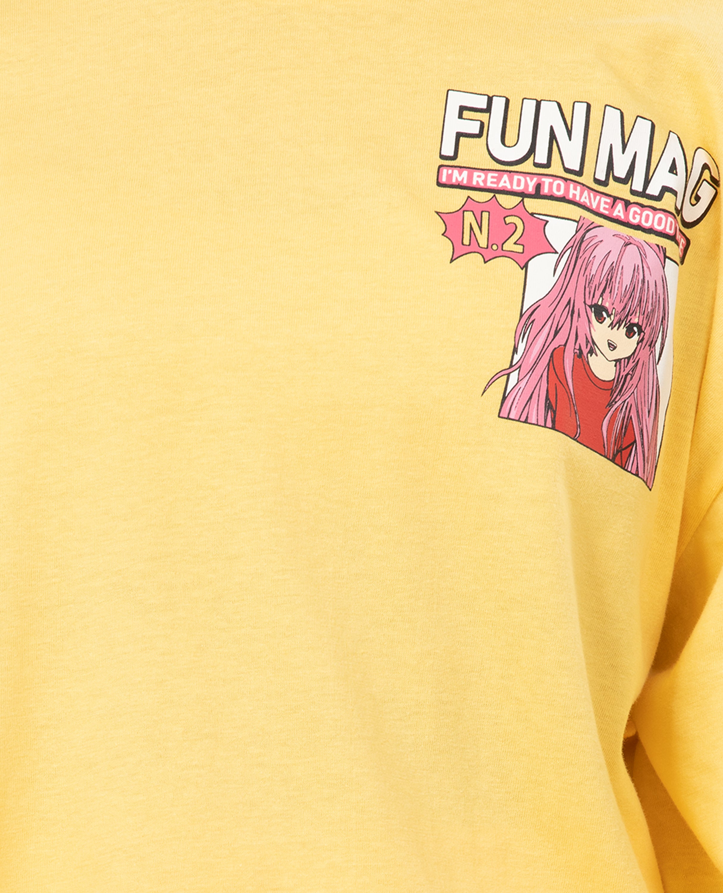 Girl's Anime Fun Mag Long Sleeve T-shirt & Bottom Set