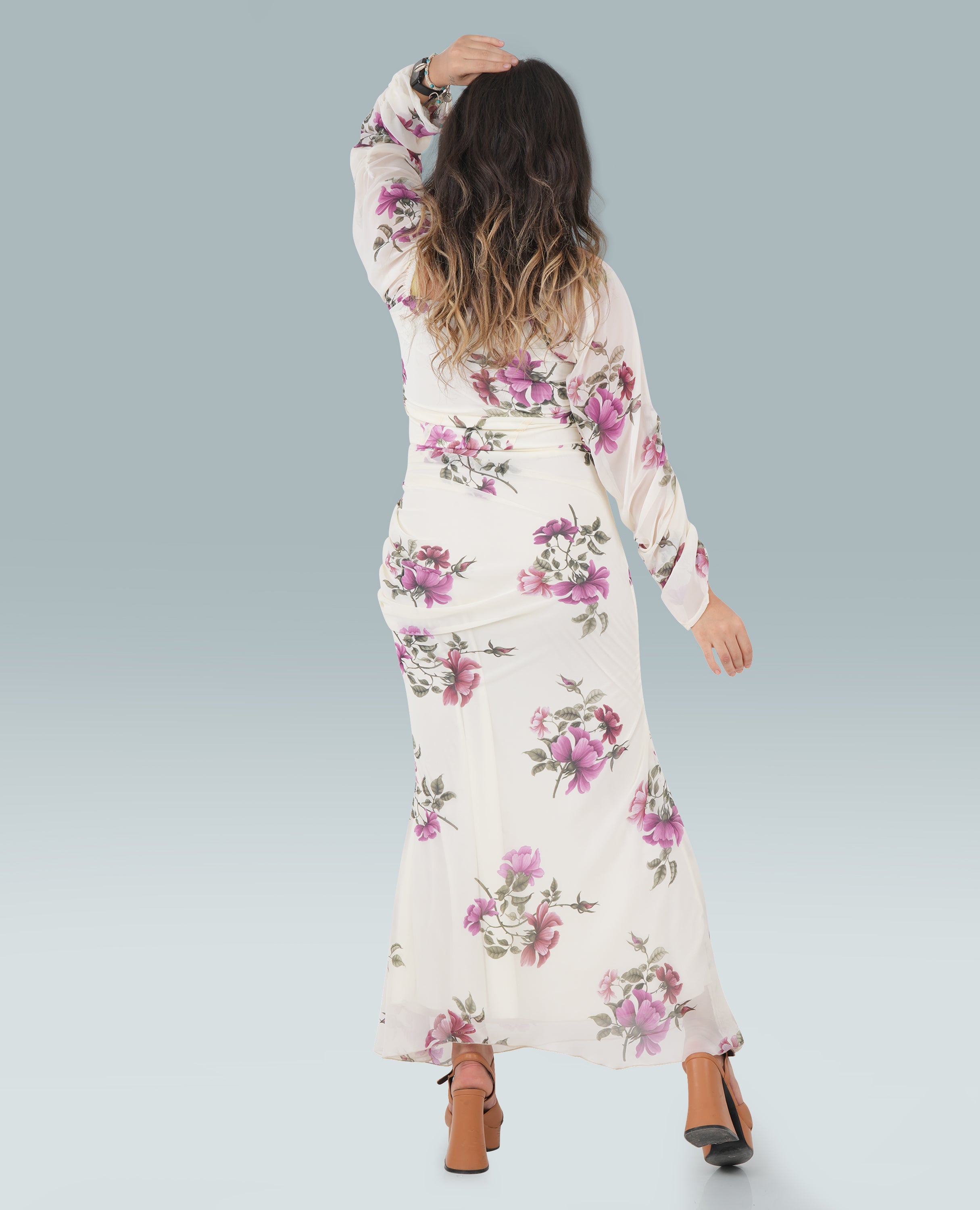 Elegant Floral Print Dress – Flowy & Feminine - FineLook