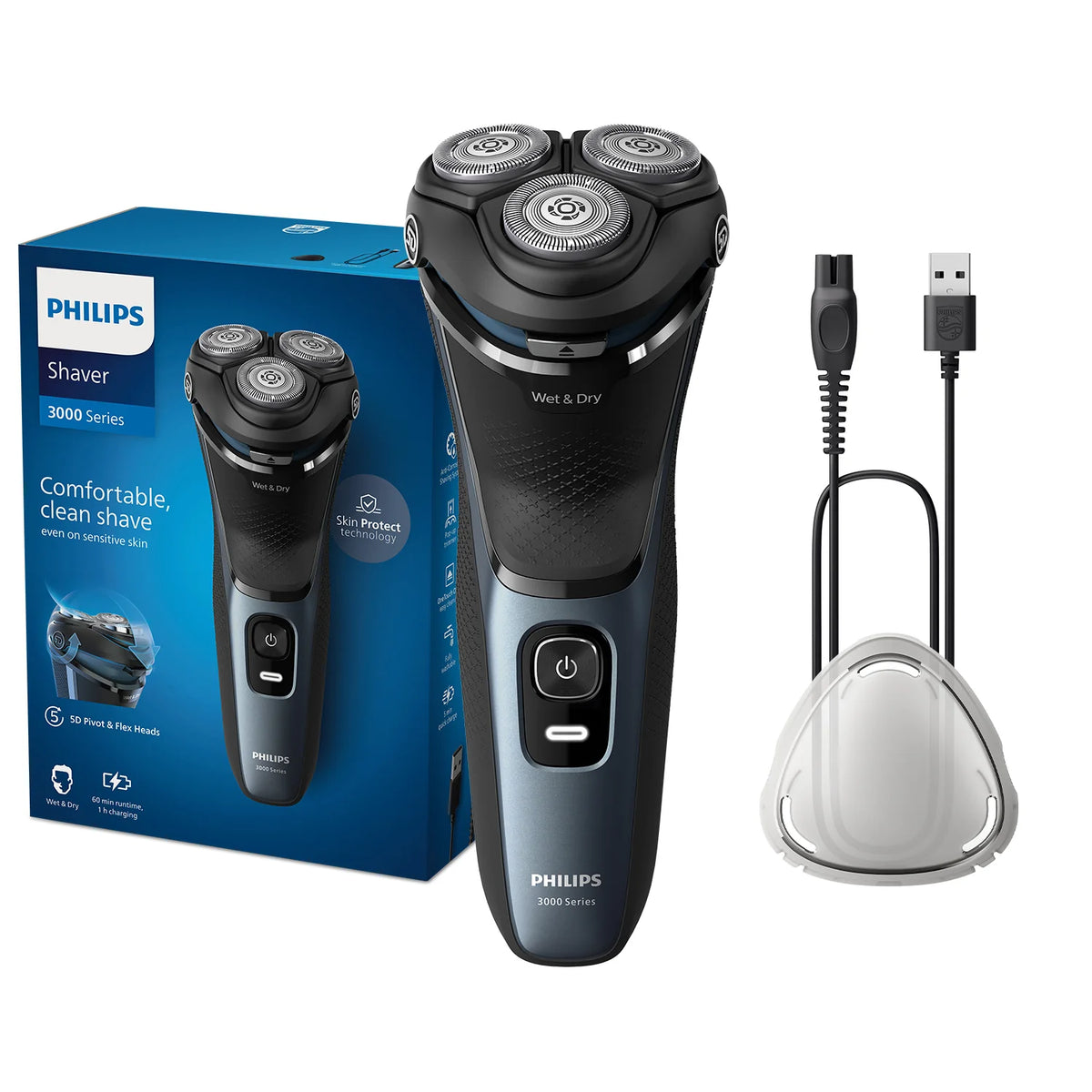 Philips Shaver 3000 Series Wet & Dry Electric Shaver S3144/00