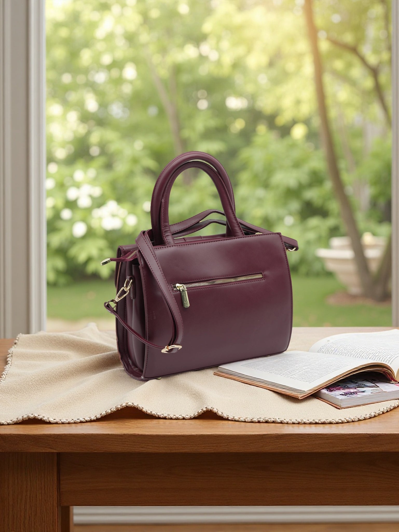 Pastel Color Block PU Leather Handbag – Stylish Women’s Tote with Top Handle & Crossbody Strap
