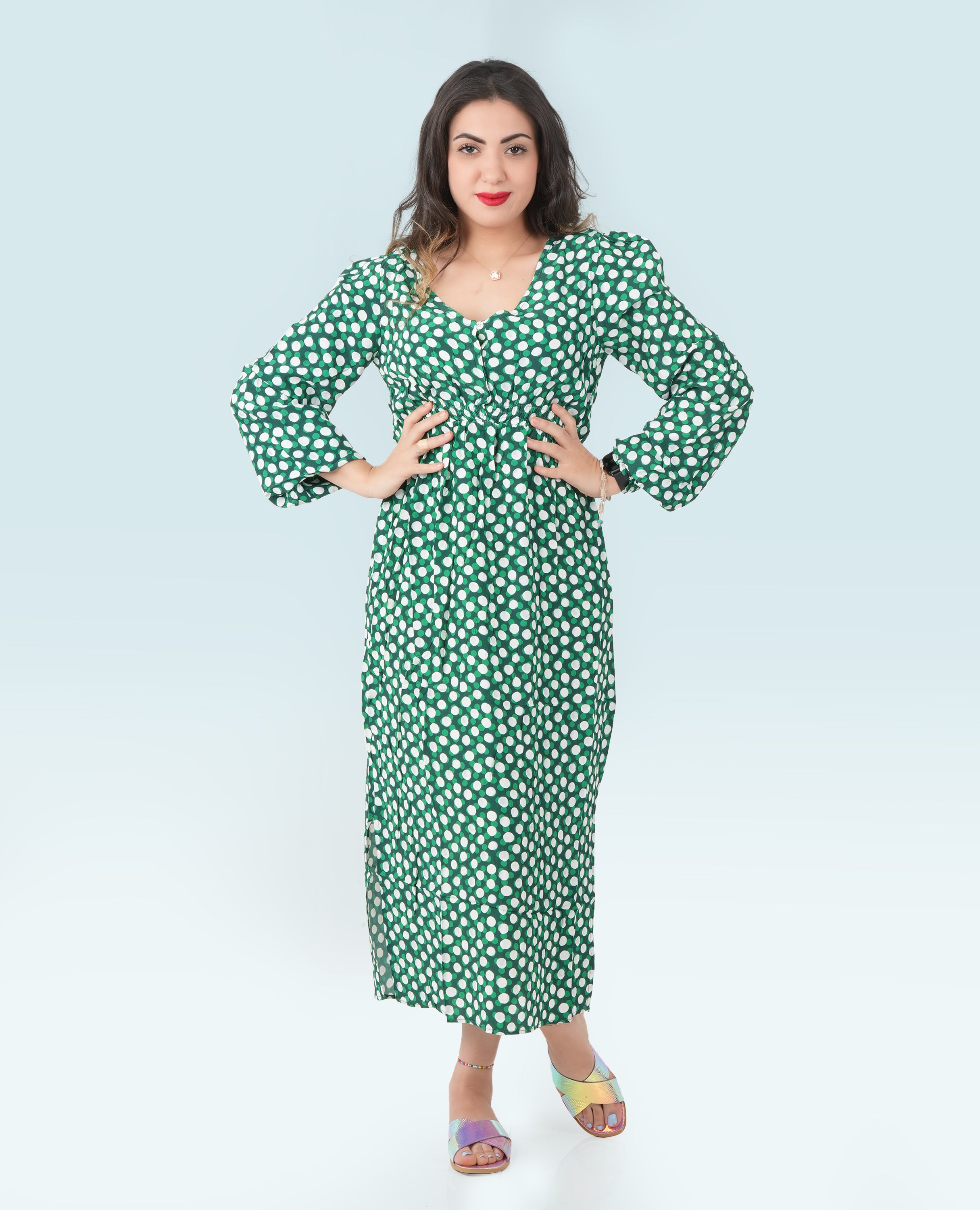 Women Polka Dot  Dress - Finelook