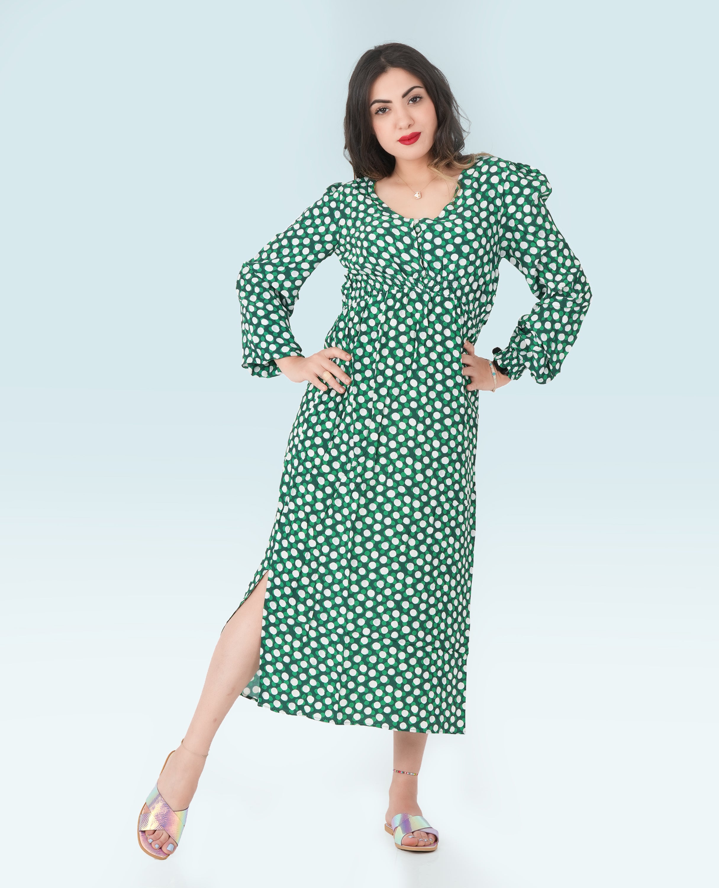 Women Polka Dot  Dress - Finelook