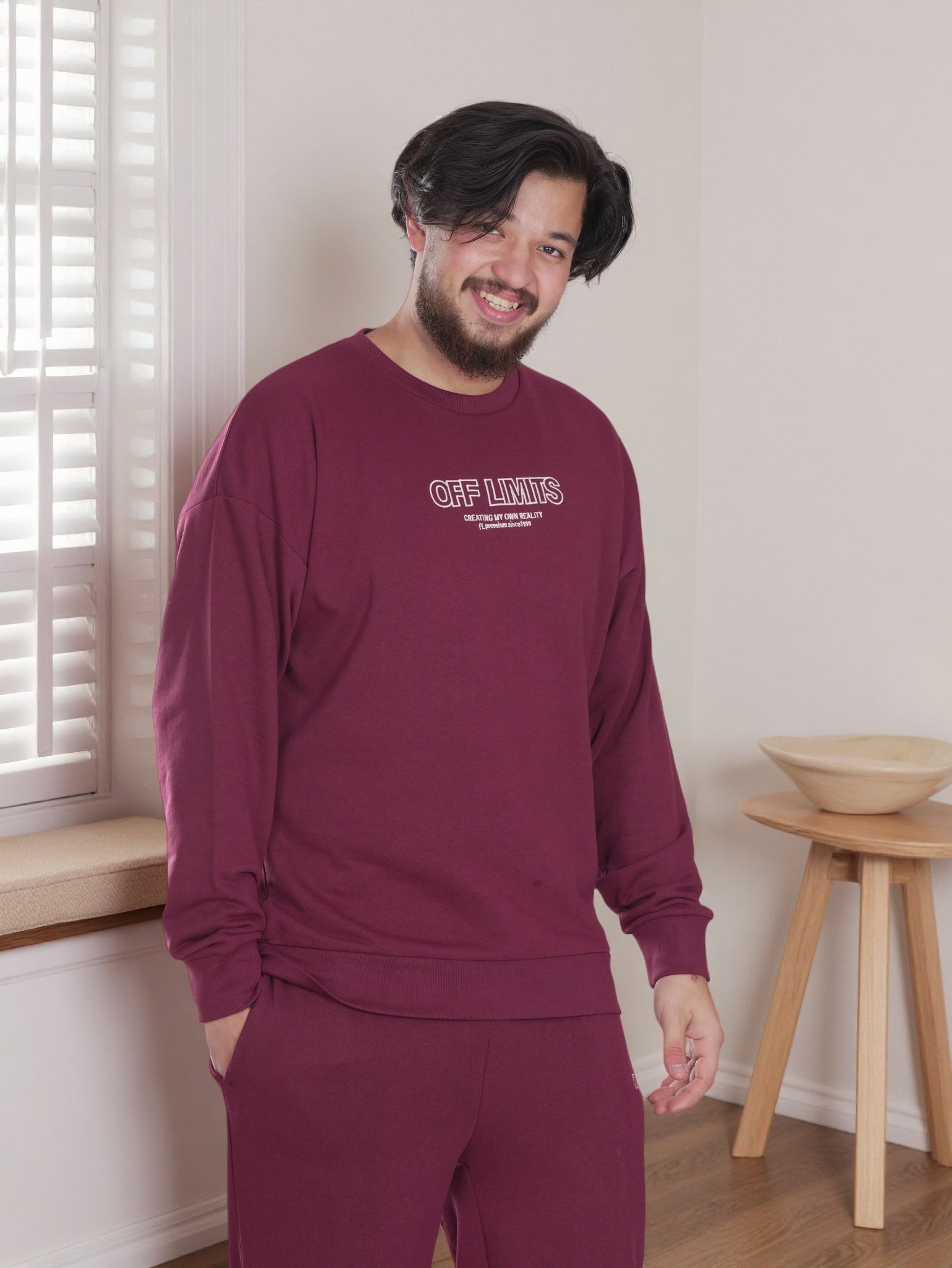 Men’s OFF LIMITS Fleece Tracksuit Set – Sweatshirt & Jogger Pants