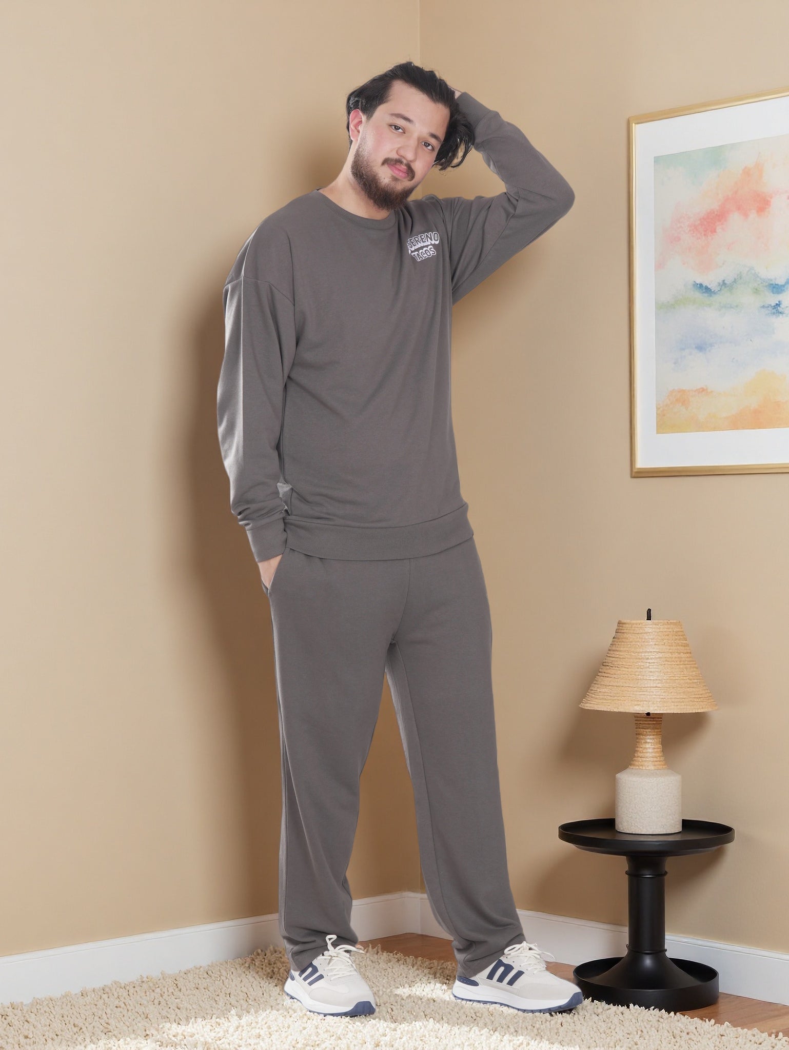 Men’s Premium Fleece Sweatshirt & Jogger Set – Soft Comfort Wear
