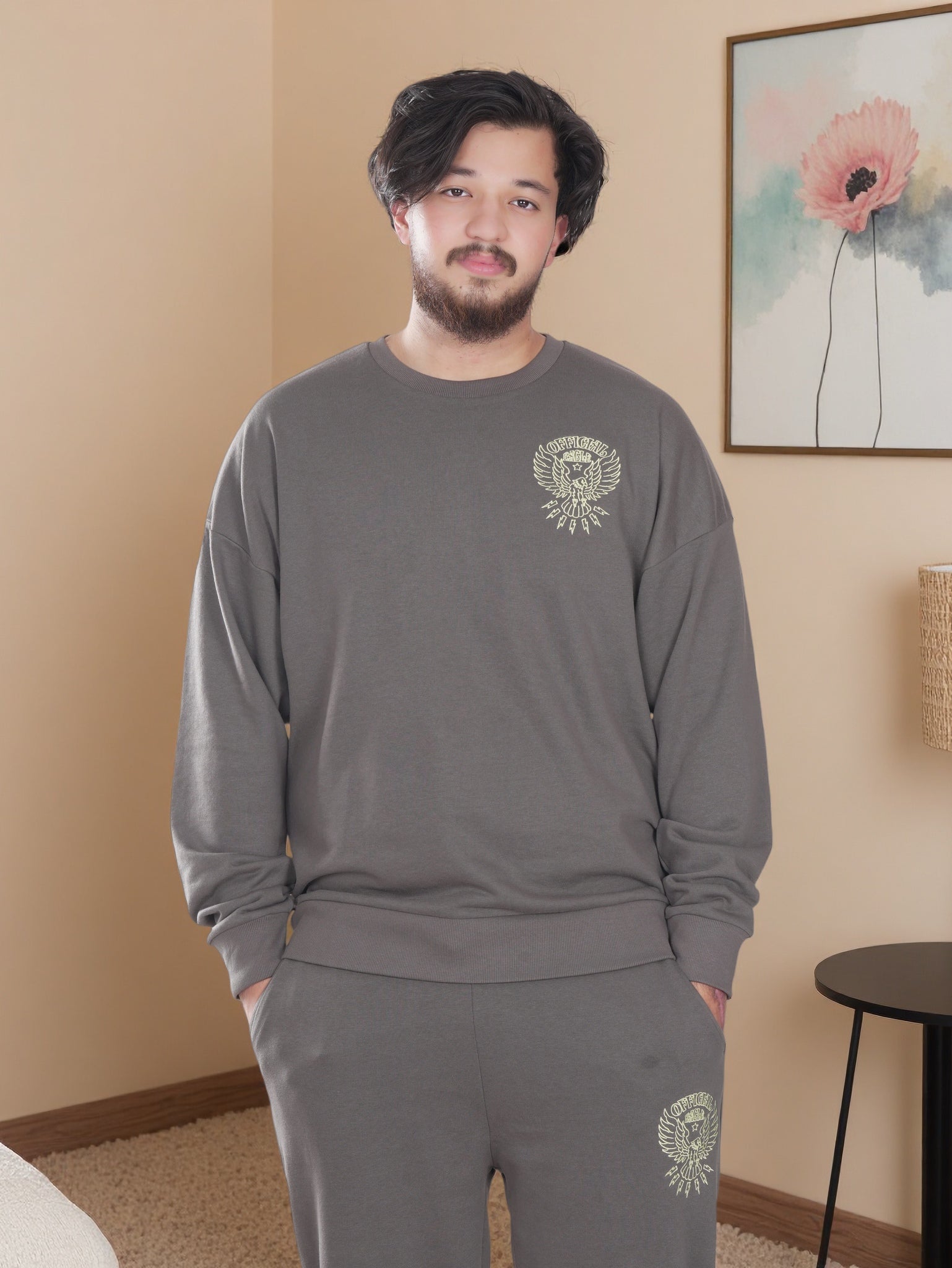 Mens Sweatshirt and Jogger 2 Piece Set