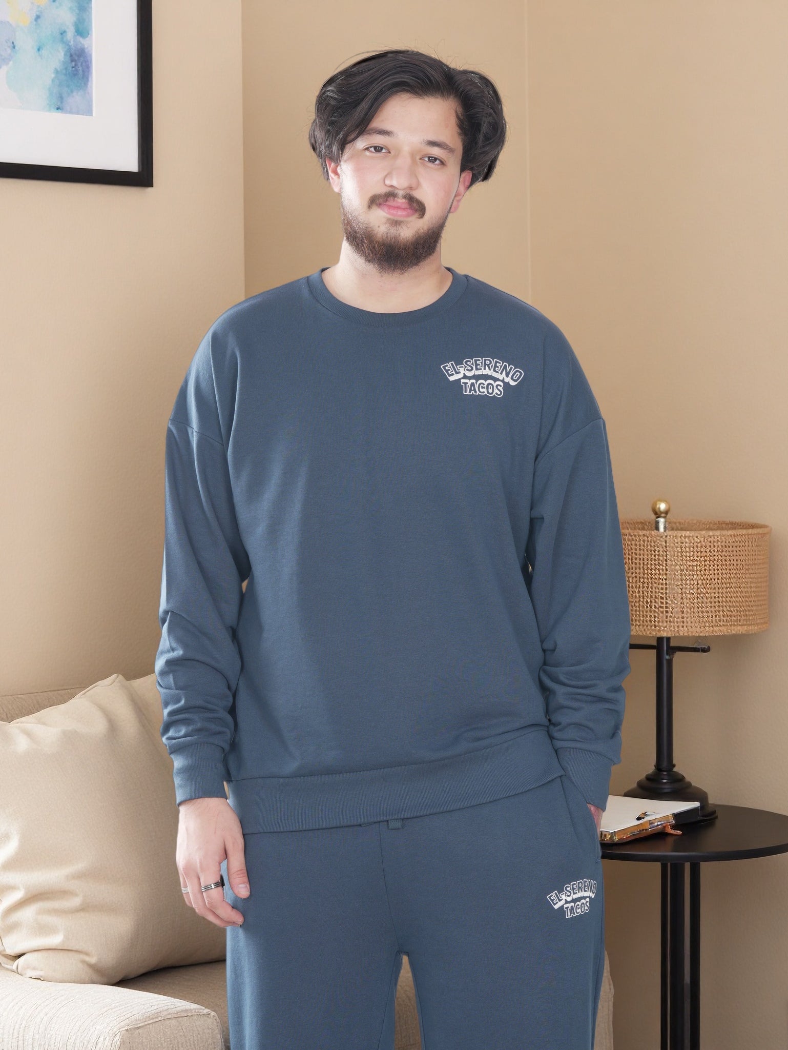 Men’s Premium Fleece Sweatshirt & Jogger Set – Soft Comfort Wear