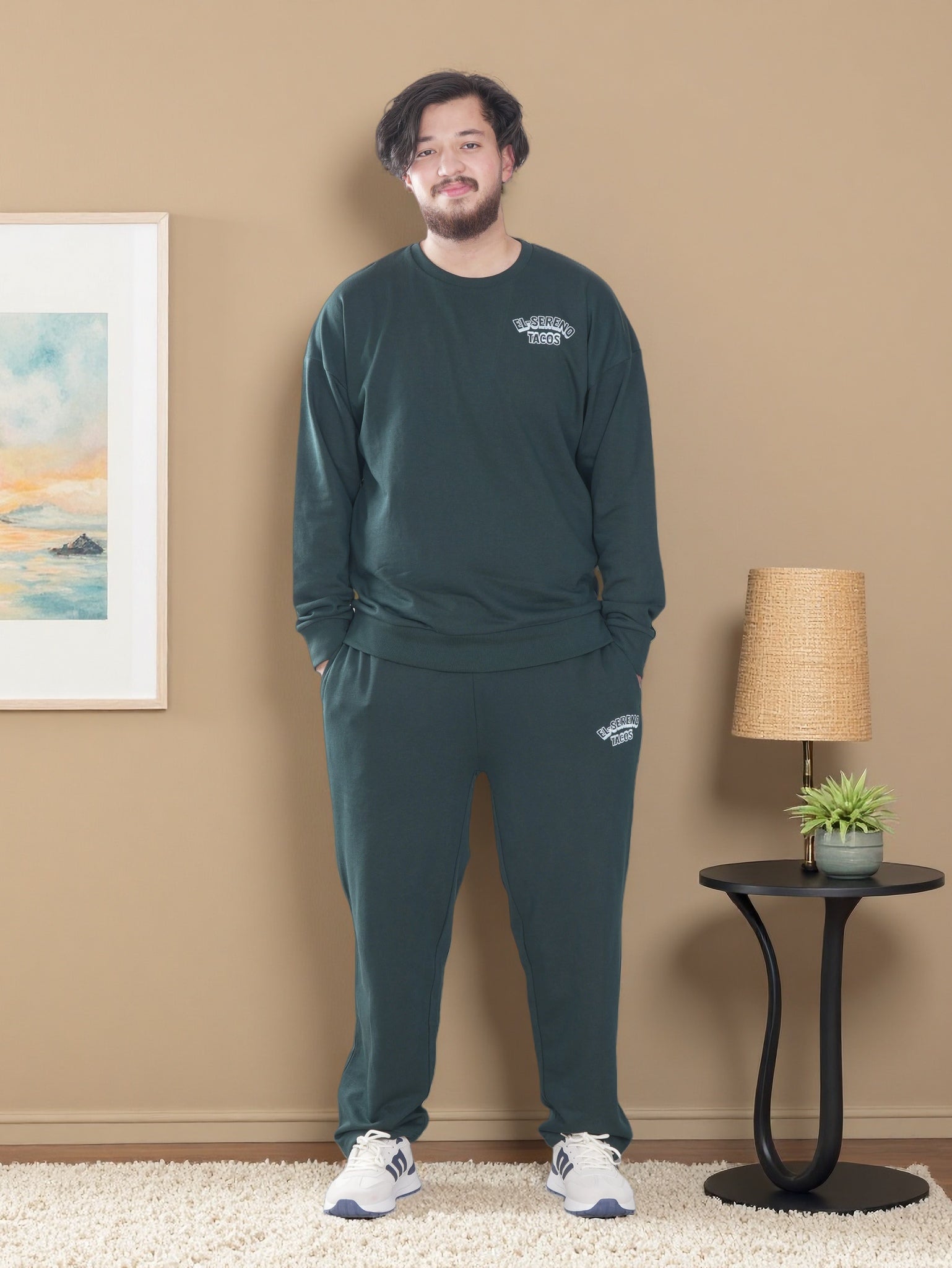 Men’s Premium Fleece Sweatshirt & Jogger Set – Soft Comfort Wear