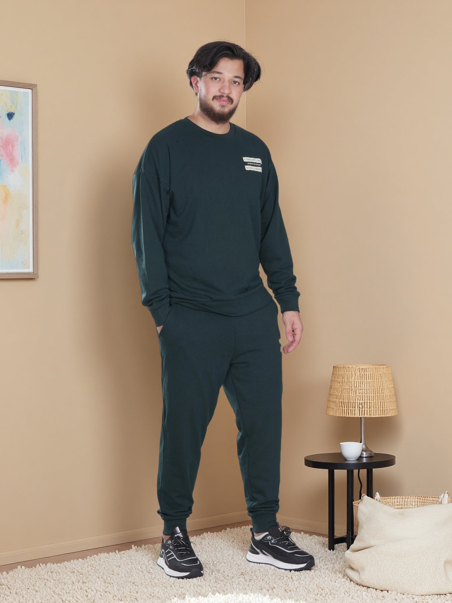 Men’s Classic Daily Wear Tracksuit – Sweatshirt & Joggers Matching Set