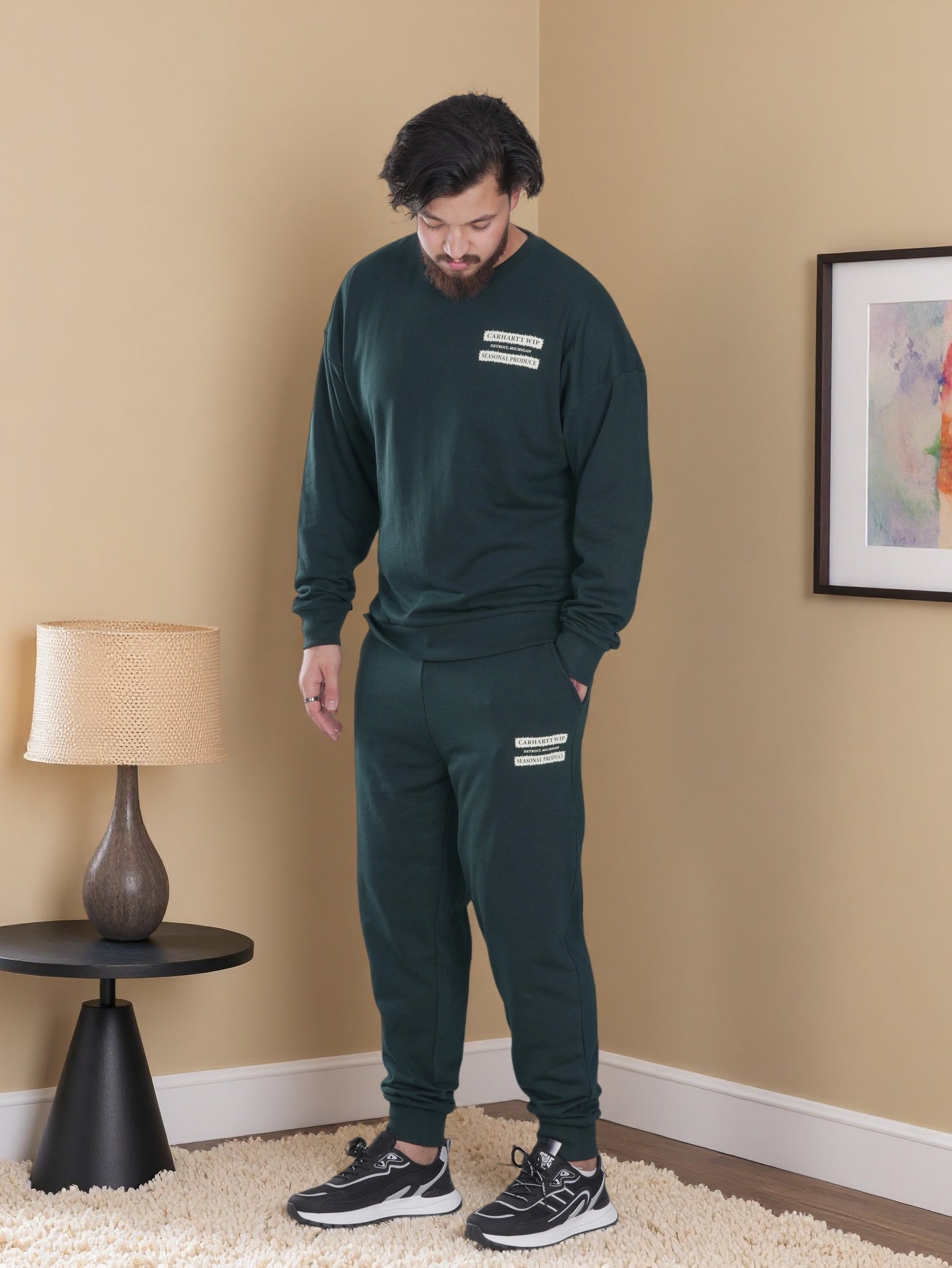 Men’s Classic Daily Wear Tracksuit – Sweatshirt & Joggers Matching Set