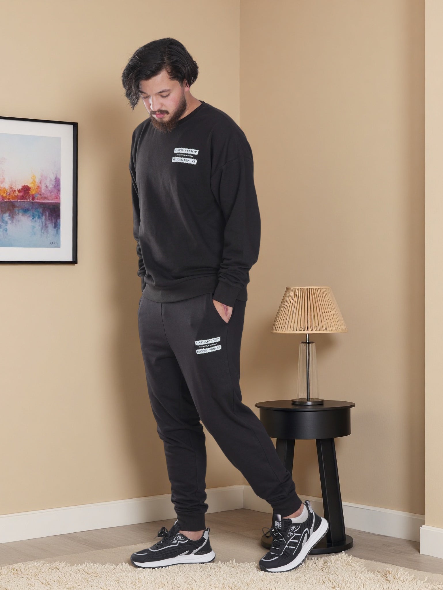 Men’s Classic Daily Wear Tracksuit – Sweatshirt & Joggers Matching Set